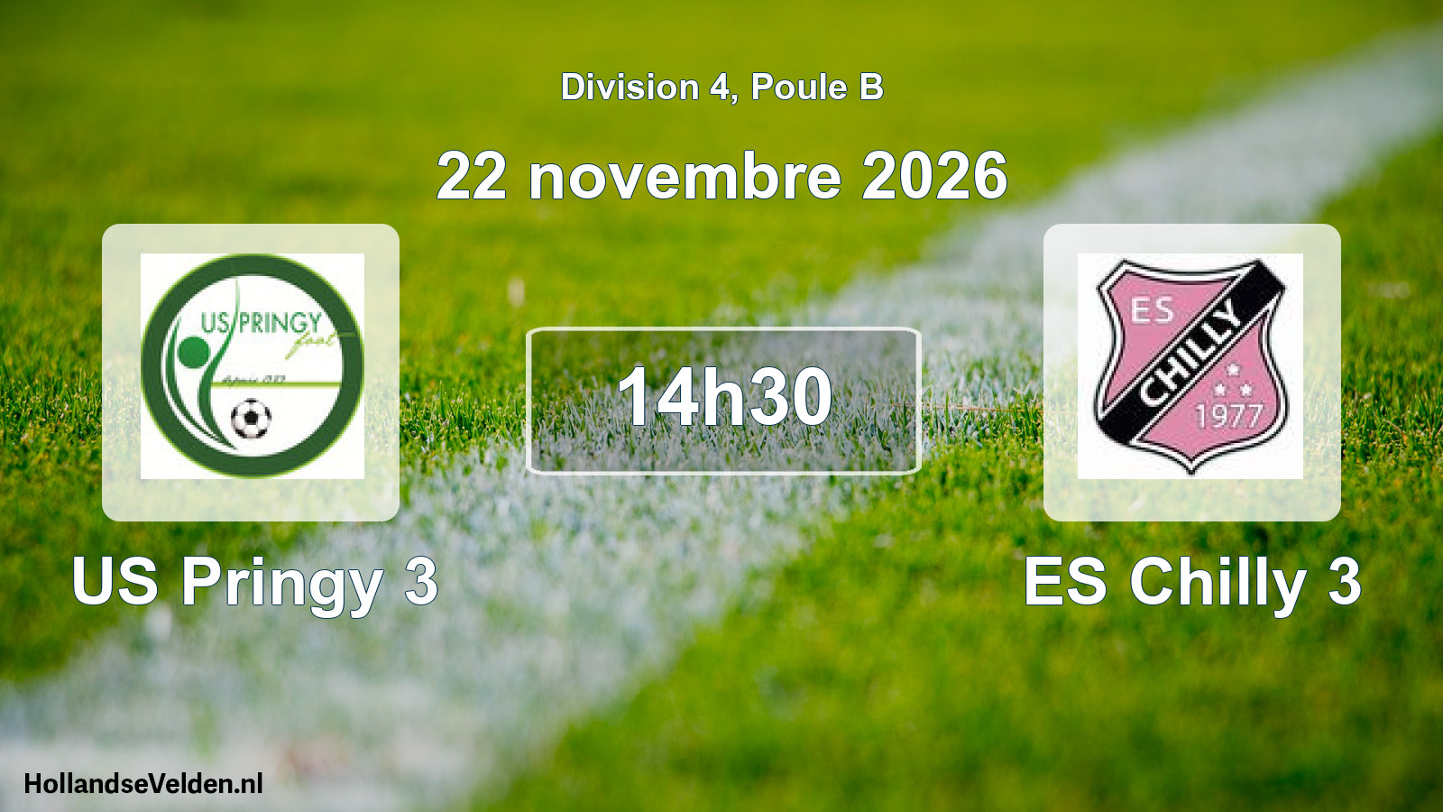 Match programmé: US Pringy 3 - ES Chilly 3 (22 novembre 2026)