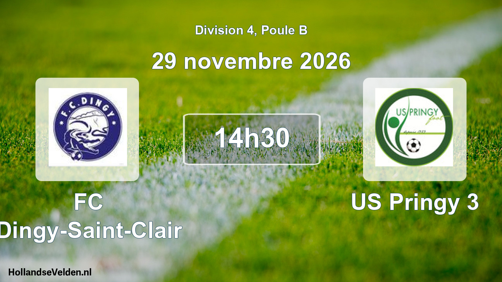 Scheduled Match: FC Dingy-Saint-Clair - US Pringy 3 (29 November 2026)