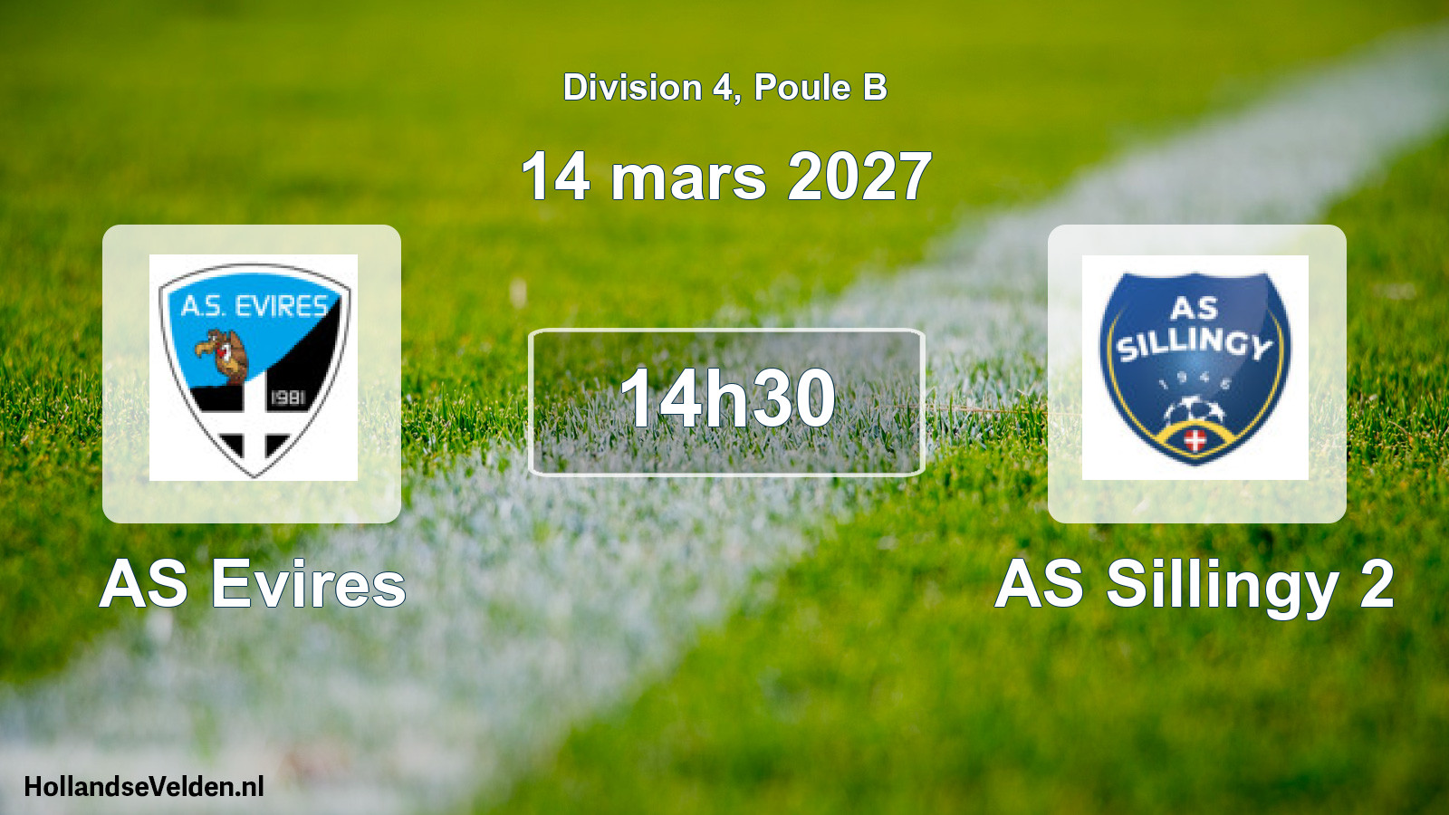 Match programmé: AS Evires - AS Sillingy 2 (14 mars 2027)