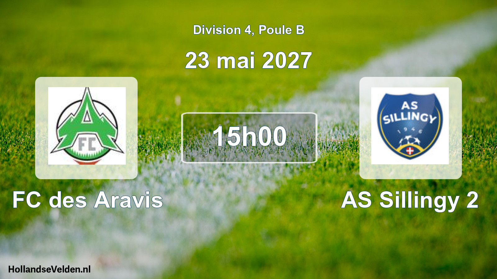 Geplande wedstrijd: FC des Aravis - AS Sillingy 2 (23 mei 2027)