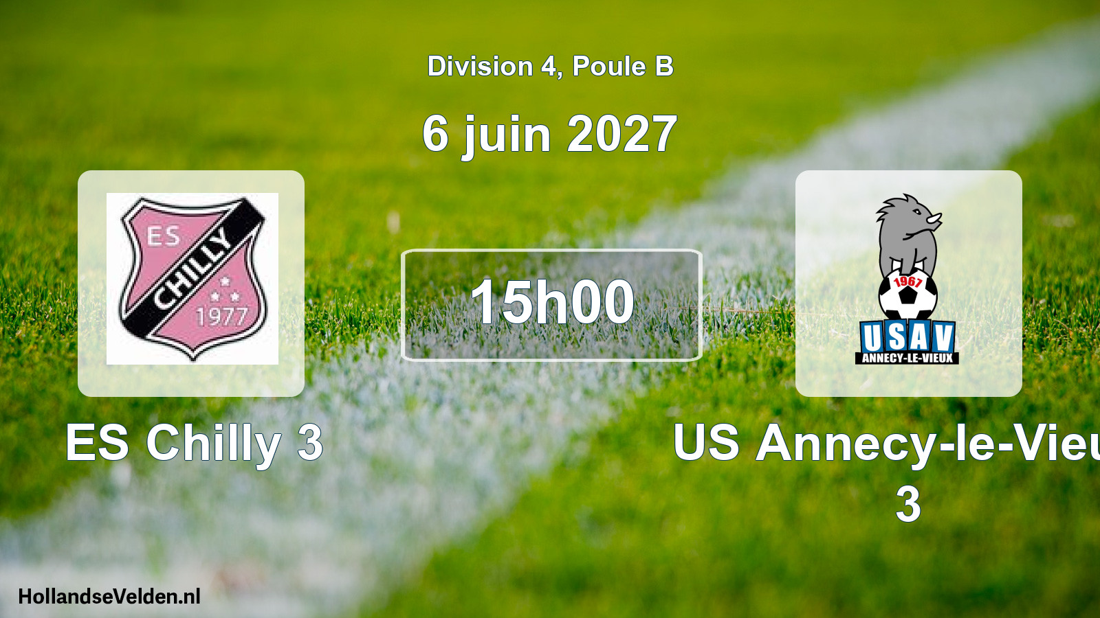 Match programmé: ES Chilly 3 - US Annecy-le-Vieux 3 (6 juin 2027)