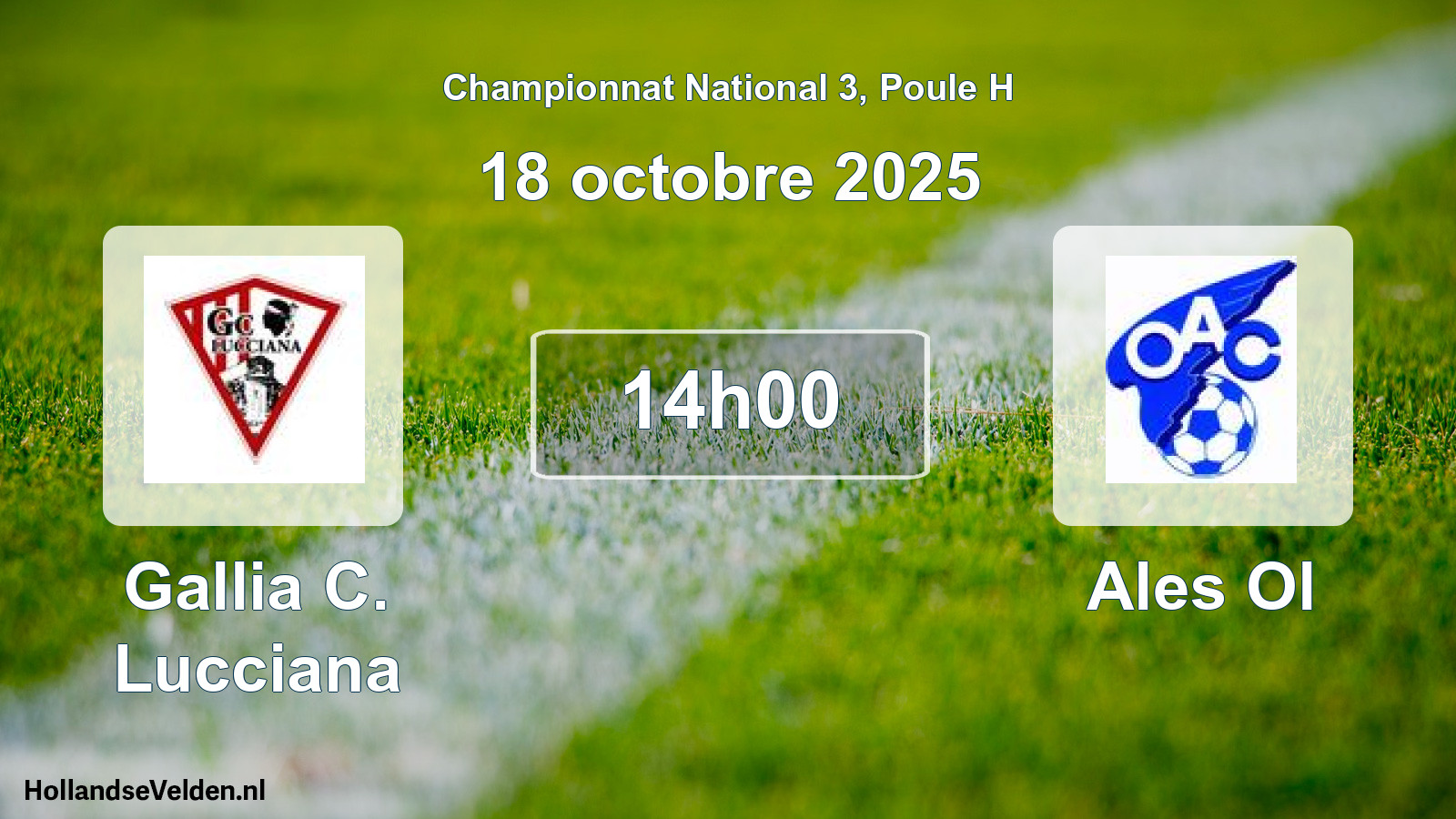 Geplande wedstrijd: Gallia C. Lucciana - Ales Ol (18 octobre 2025)