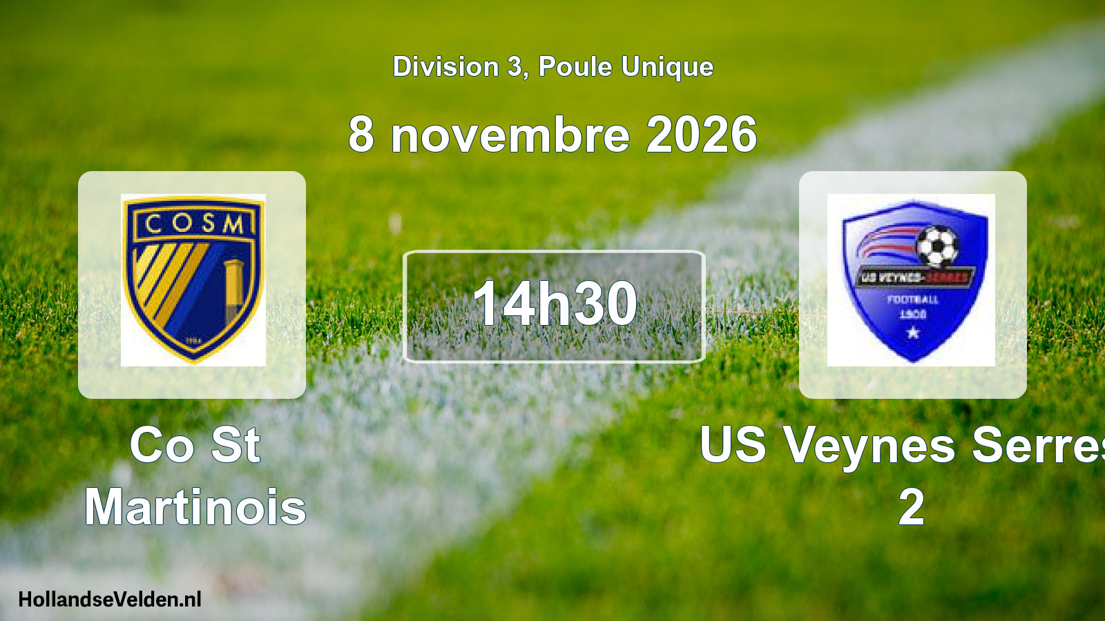Geplande wedstrijd: Co St Martinois - US Veynes Serres 2 (8 november 2026)
