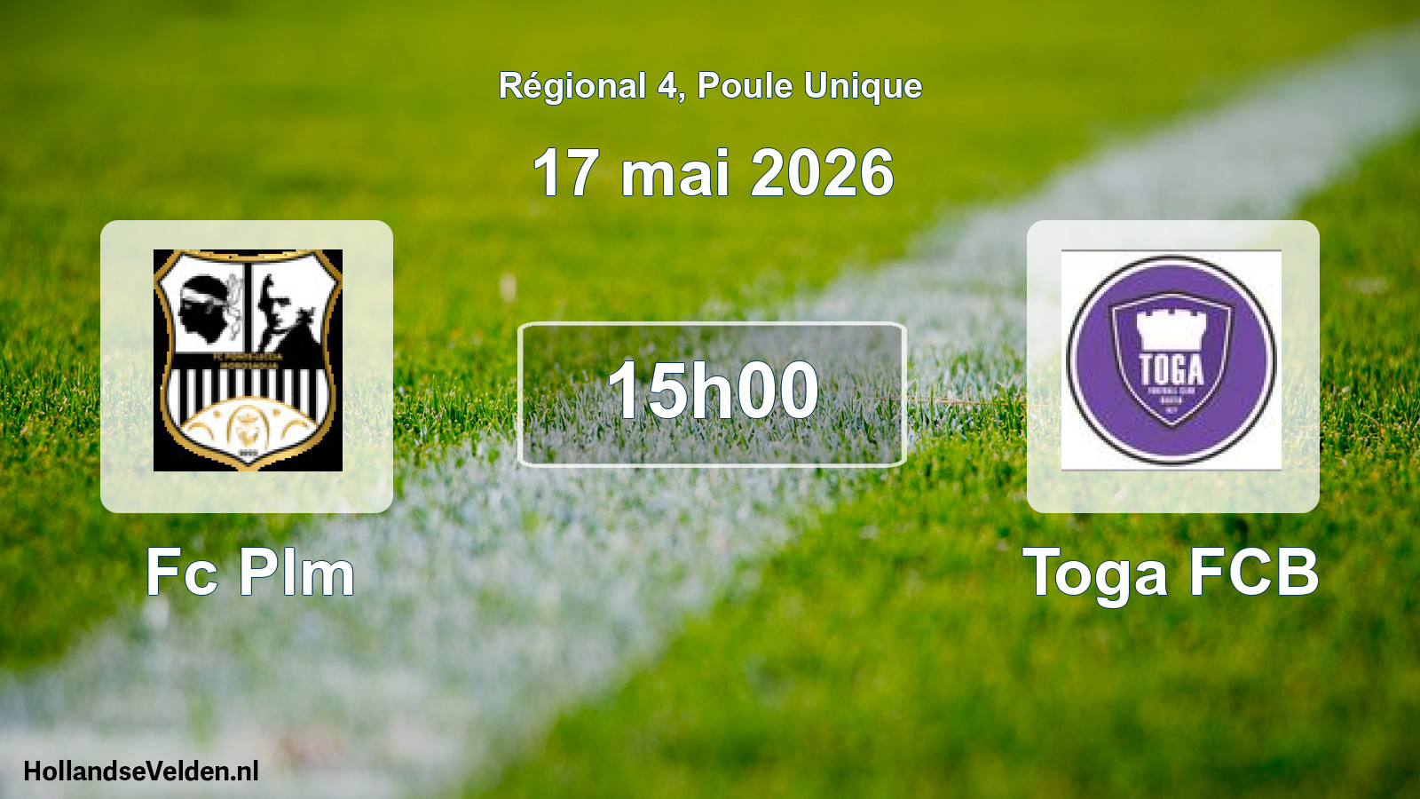 Geplande wedstrijd: Fc Plm - Toga FCB (17 mai 2026)