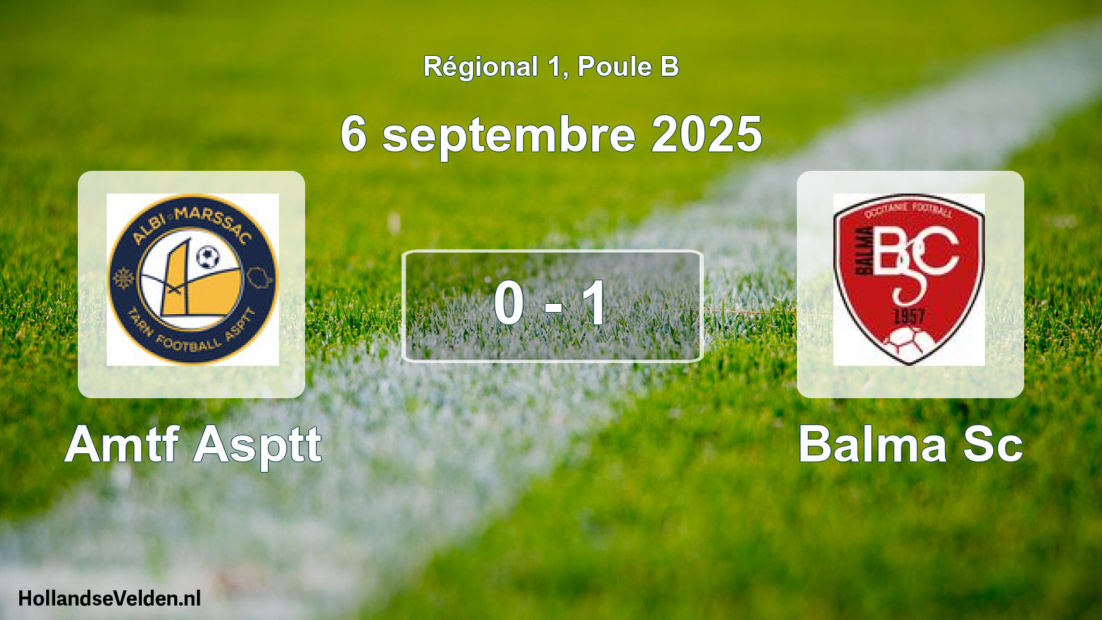 Total number of matches played: Amtf Asptt - Balma Sc 0 - 1 (6 September 2025)