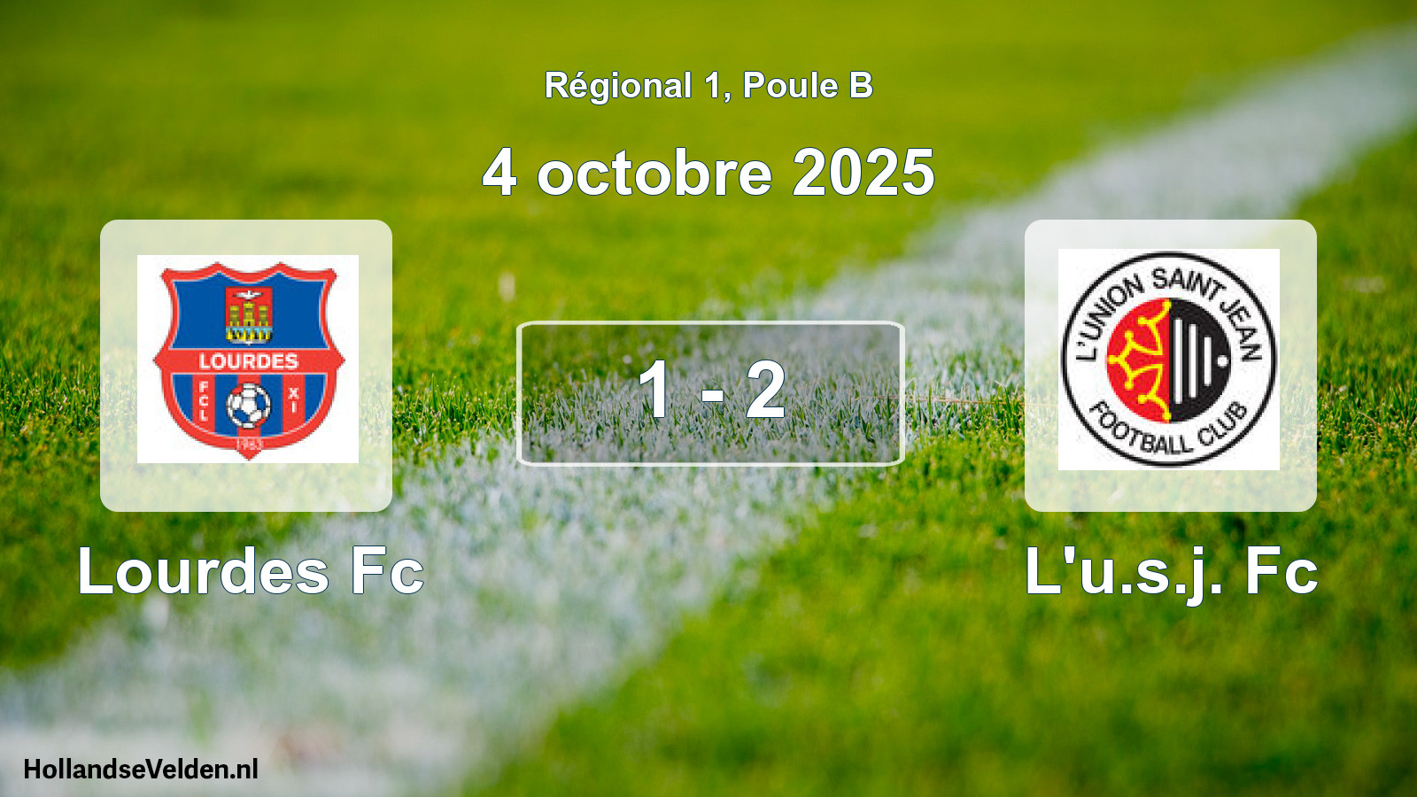 Total number of matches played: Lourdes Fc - L'u.s.j. Fc 1 - 2 (4 October 2025)