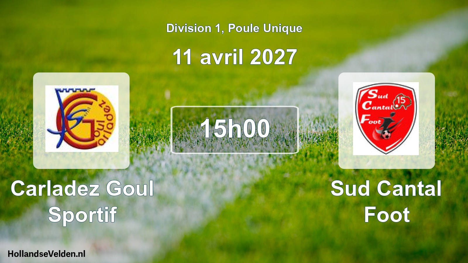 Scheduled Match: Carladez Goul Sportif - Sud Cantal Foot (11 April 2027)
