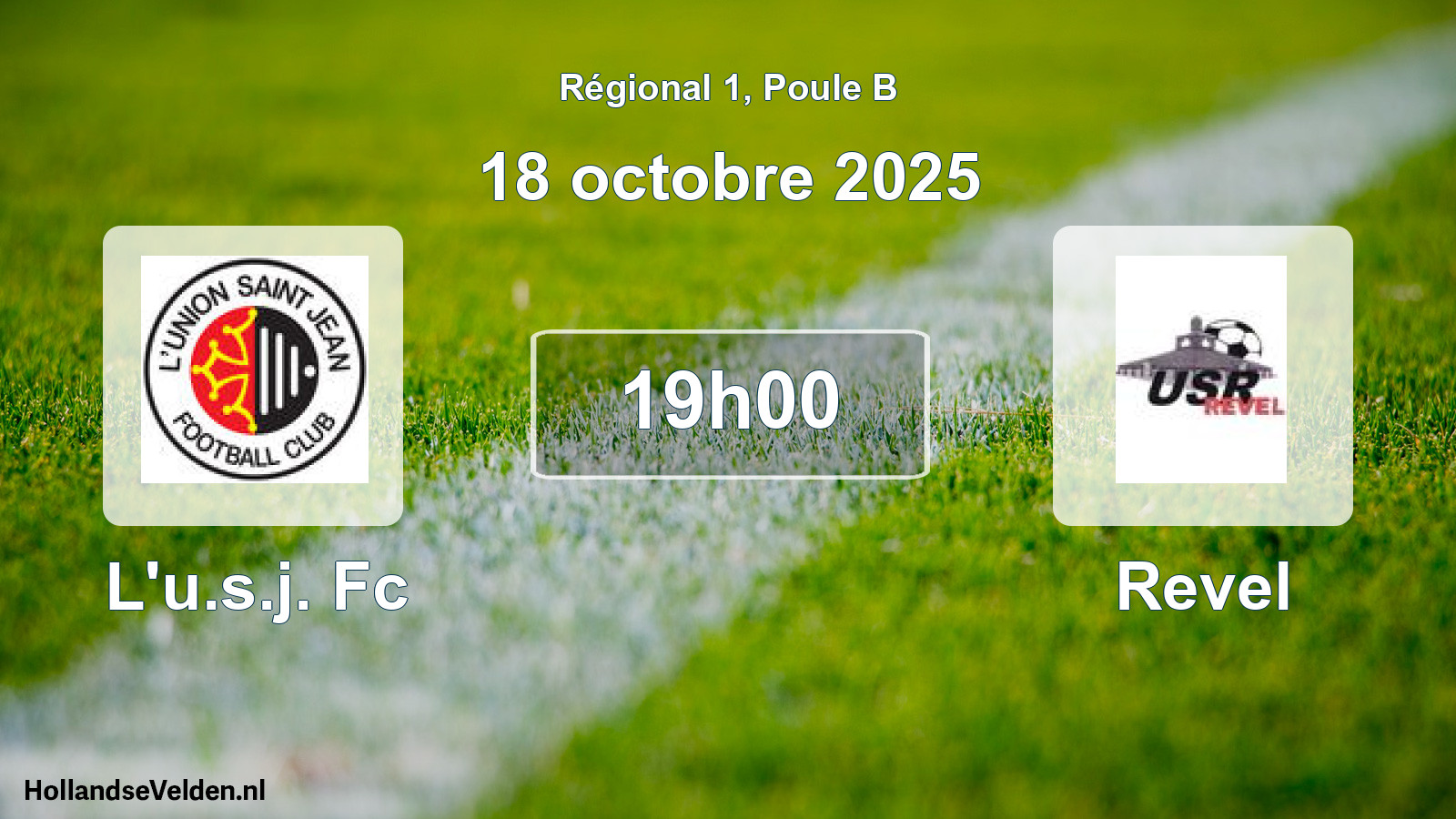 Scheduled Match: L'u.s.j. Fc - Revel (18 October 2025)