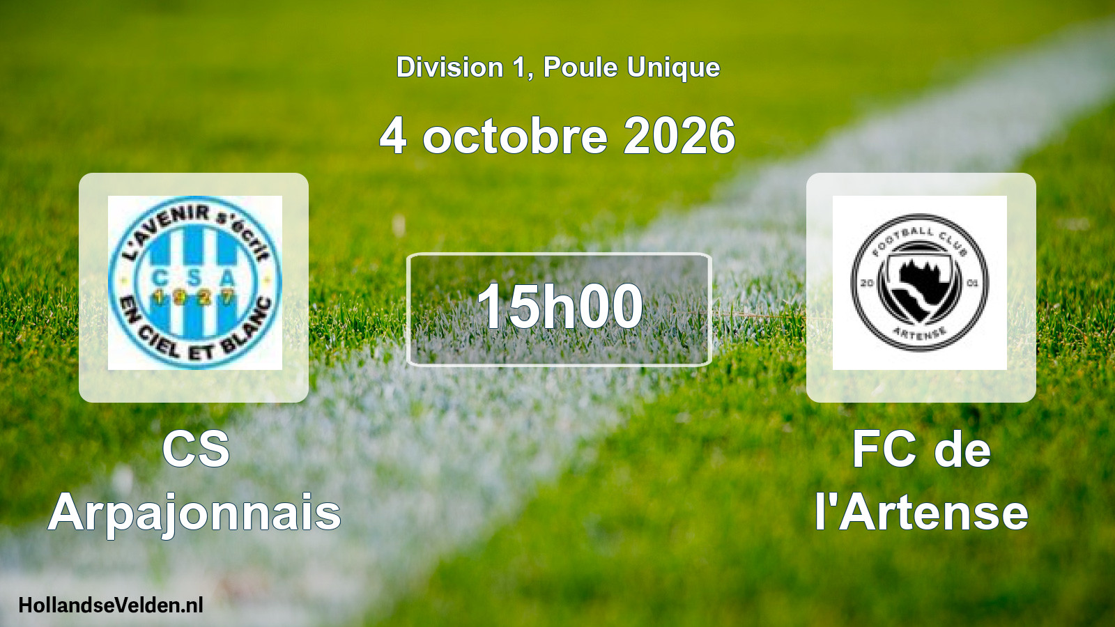 Scheduled Match: CS Arpajonnais - FC de l'Artense (4 October 2026)