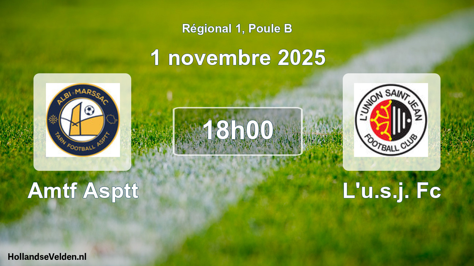 Geplande wedstrijd: Amtf Asptt - L'u.s.j. Fc (1 november 2025)