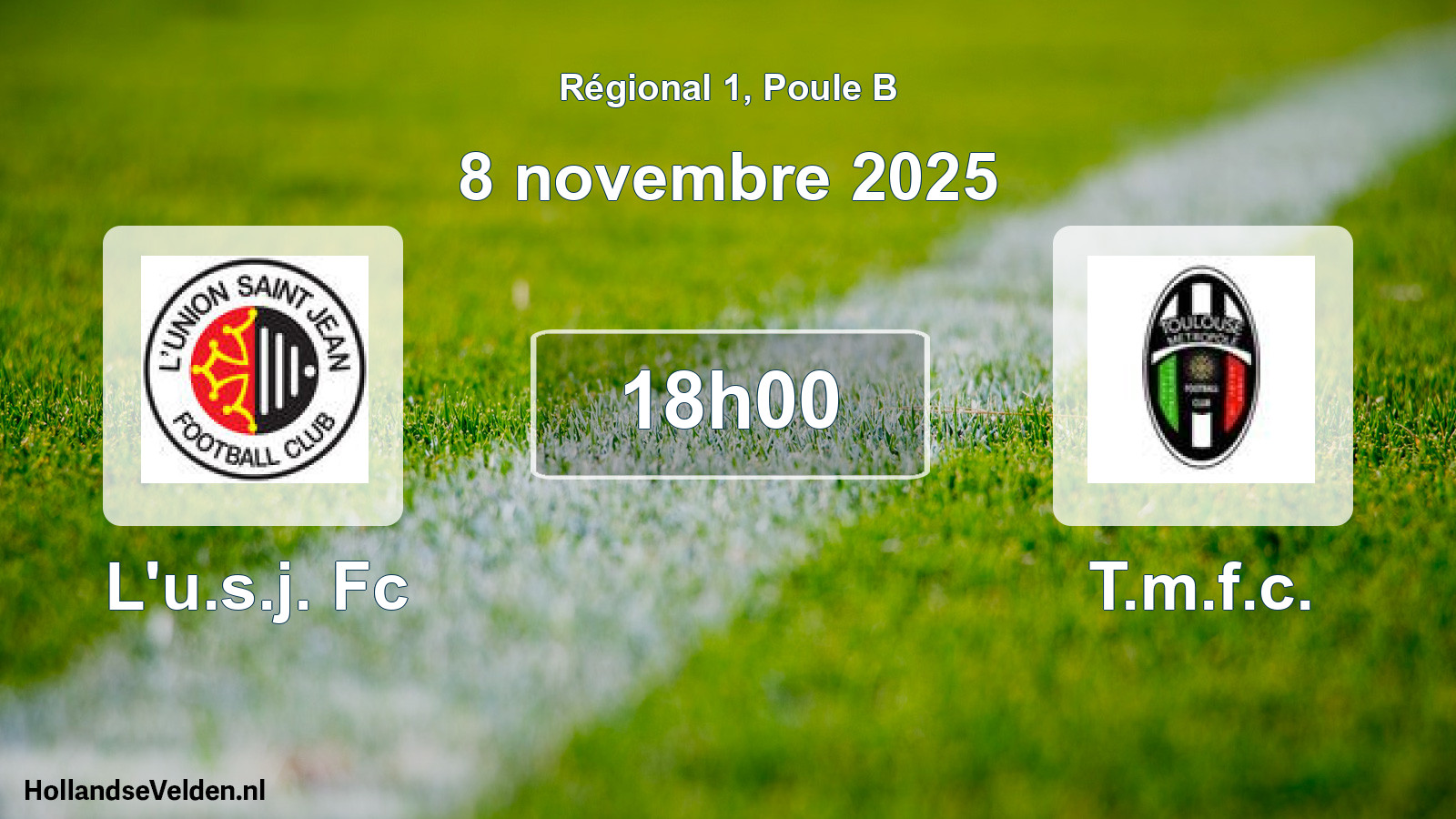 Geplande wedstrijd: L'u.s.j. Fc - T.m.f.c. (8 november 2025)
