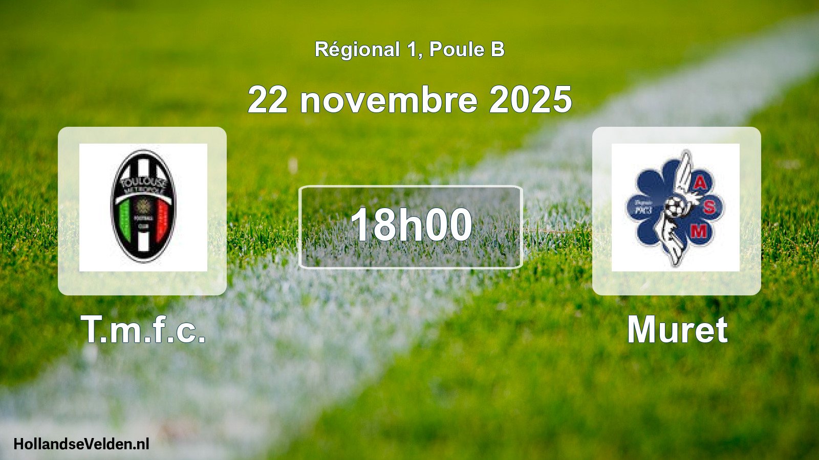 Geplande wedstrijd: T.m.f.c. - Muret (22 novembre 2025)