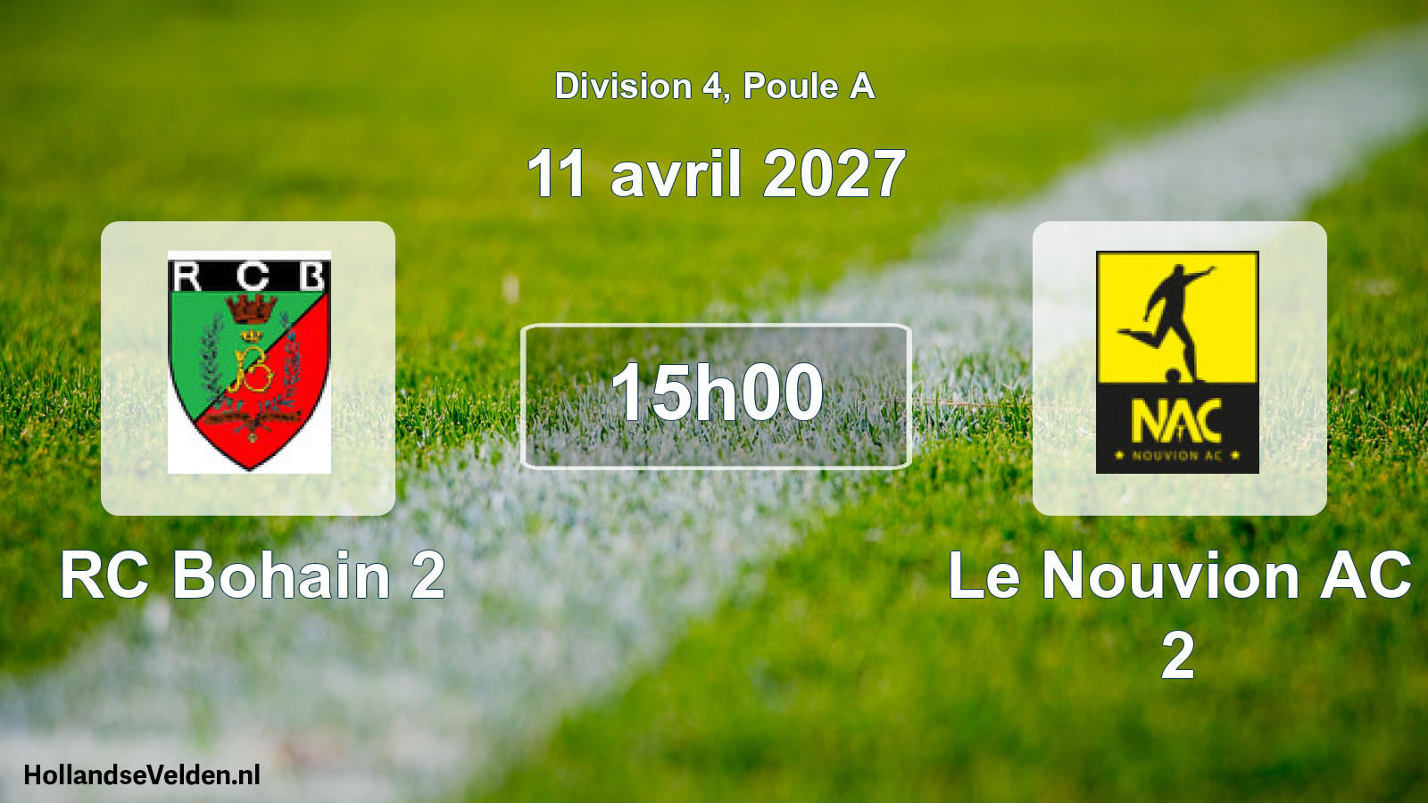 Scheduled Match: RC Bohain 2 - Le Nouvion AC 2 (11 April 2027)