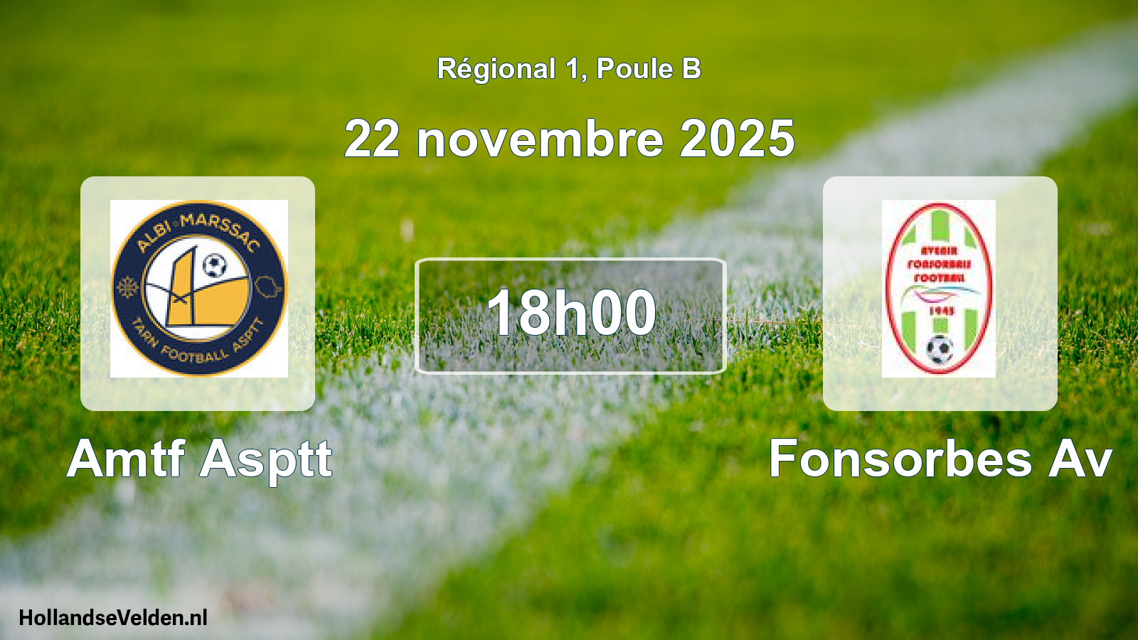 Scheduled Match: Amtf Asptt - Fonsorbes Av (22 November 2025)