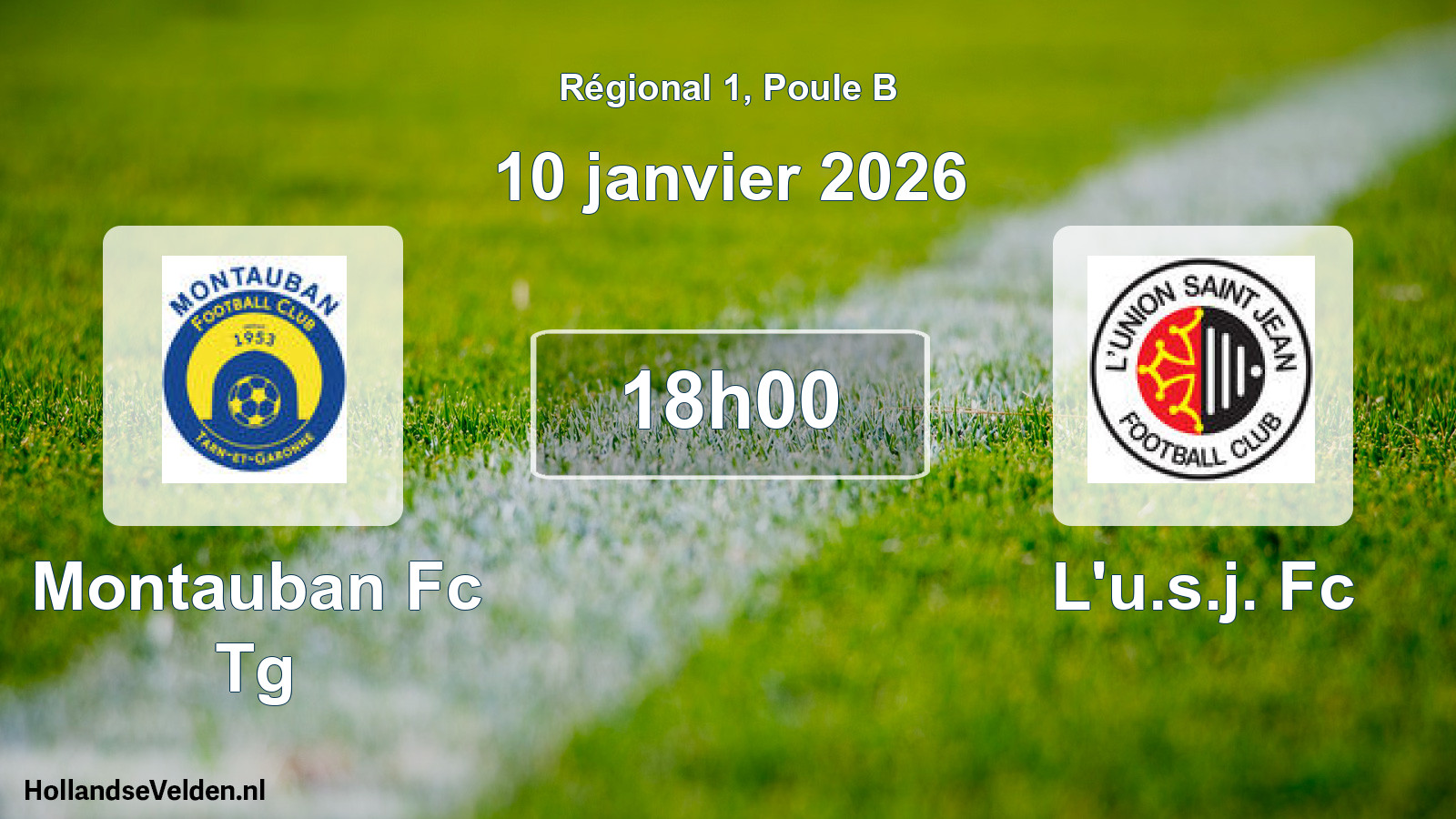 Scheduled Match: Montauban Fc Tg - L'u.s.j. Fc (10 January 2026)