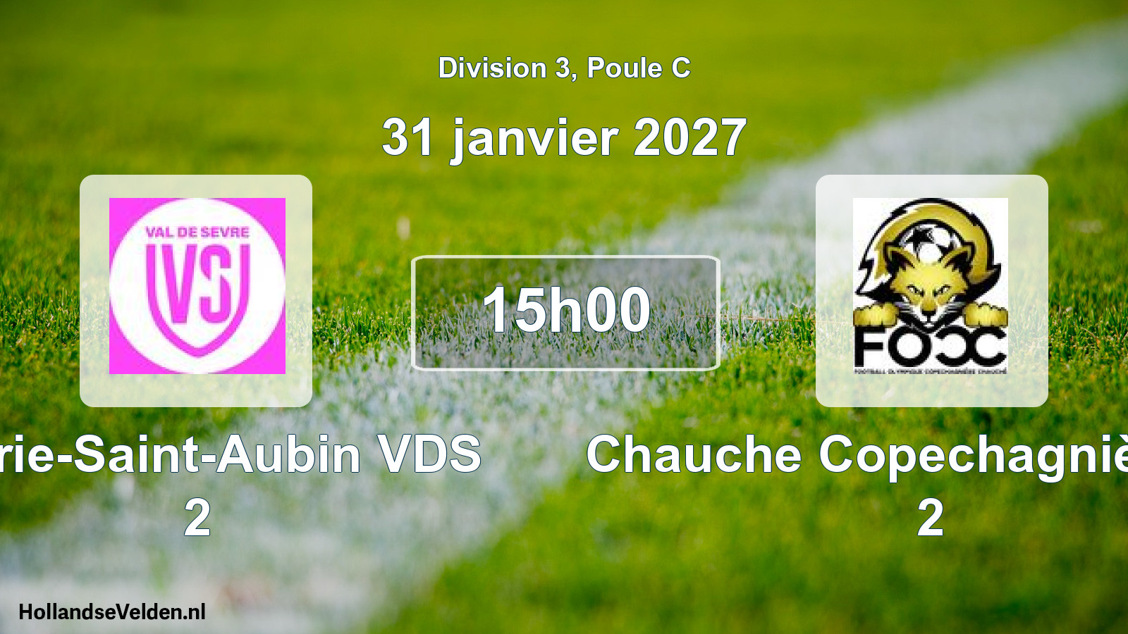 Match programmé: Verrie-Saint-Aubin VDS 2 - Chauche Copechagnière FO 2 (31 janvier 2027)