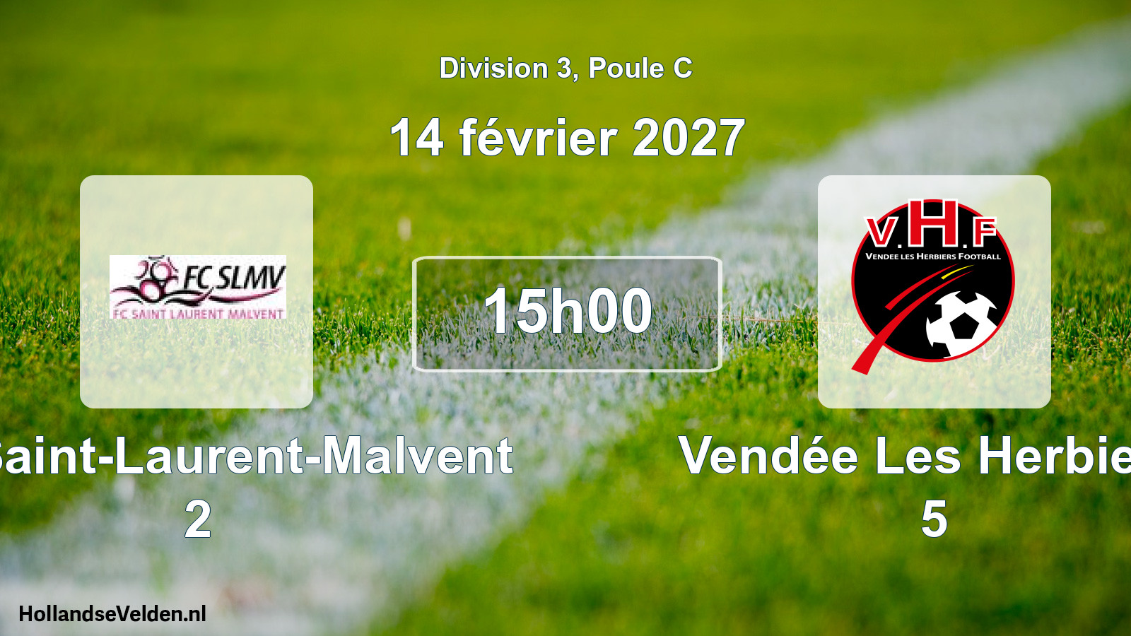 Scheduled Match: FC Saint-Laurent-Malvent 2 - Vendée Les Herbiers 5 (14 February 2027)
