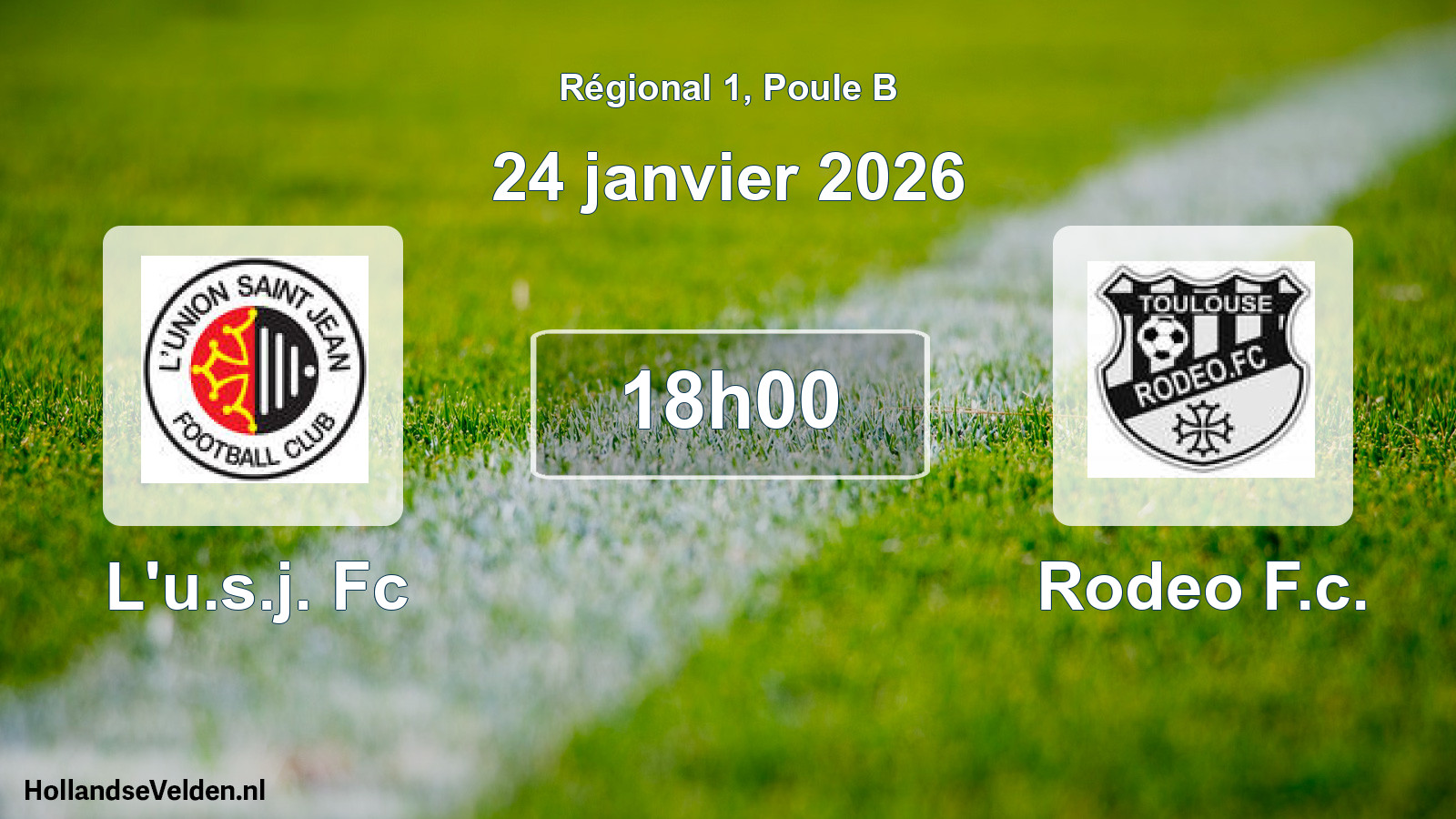 Scheduled Match: L'u.s.j. Fc - Rodeo F.c. (24 January 2026)