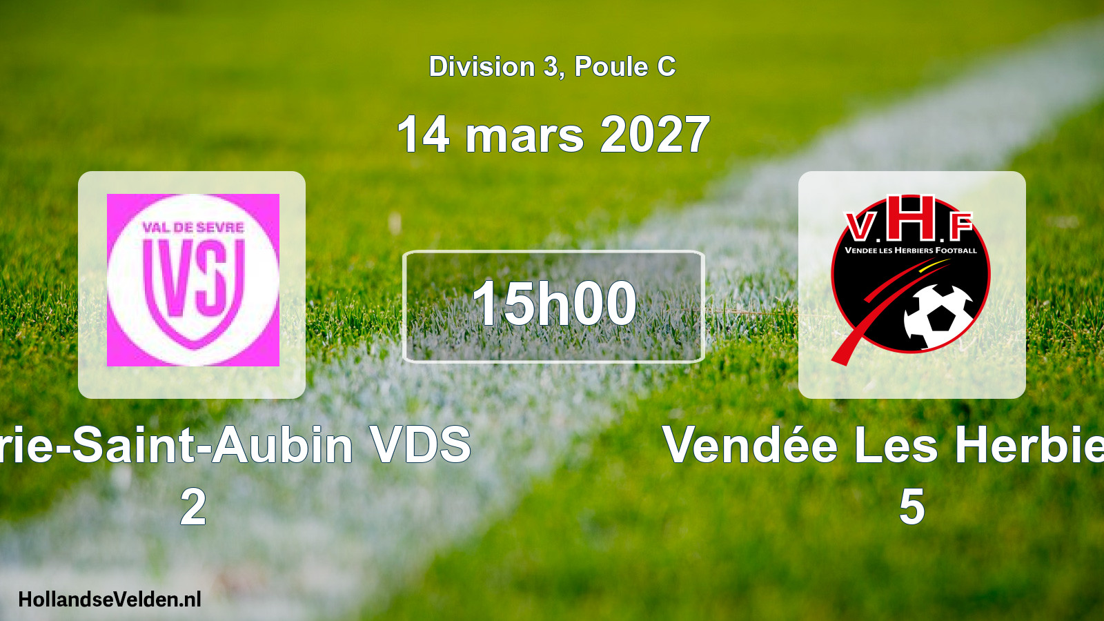 Scheduled Match: Verrie-Saint-Aubin VDS 2 - Vendée Les Herbiers 5 (14 March 2027)