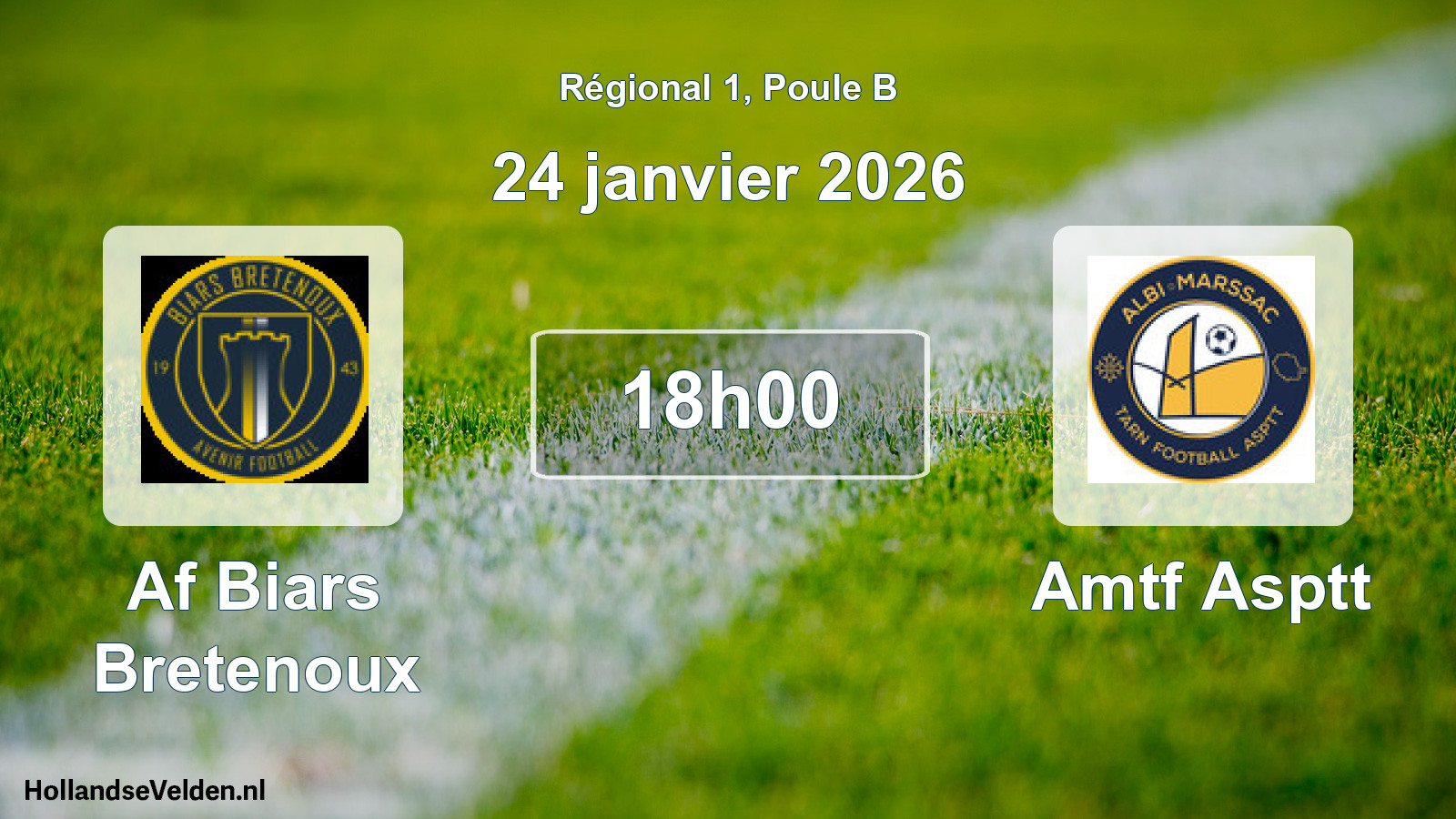 Scheduled Match: Af Biars Bretenoux - Amtf Asptt (24 January 2026)