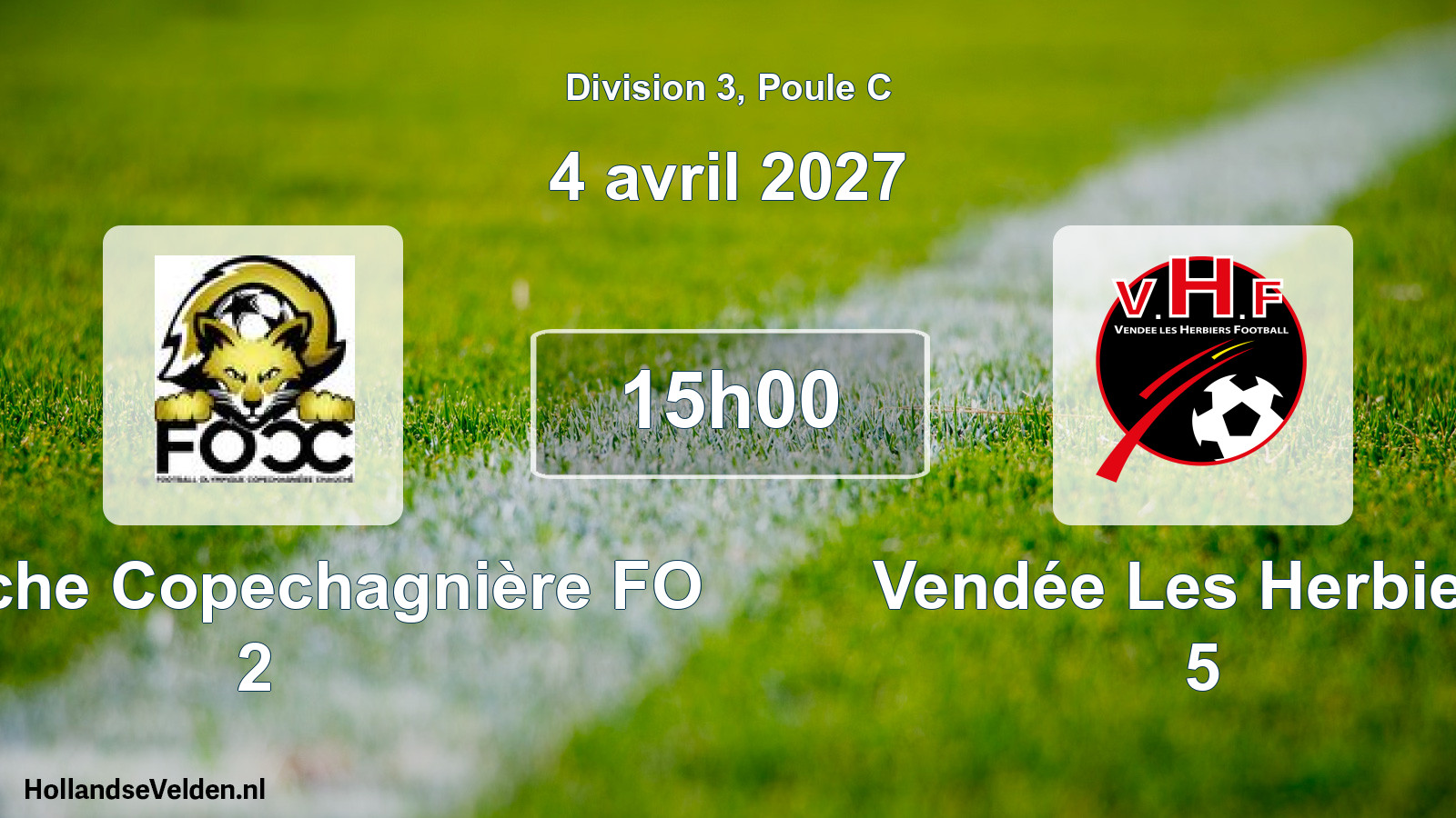 Geplande wedstrijd: Chauche Copechagnière FO 2 - Vendée Les Herbiers 5 (4 april 2027)
