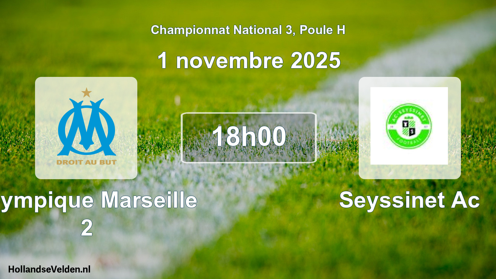 Geplande wedstrijd: Olympique Marseille 2 - Seyssinet Ac (1 november 2025)