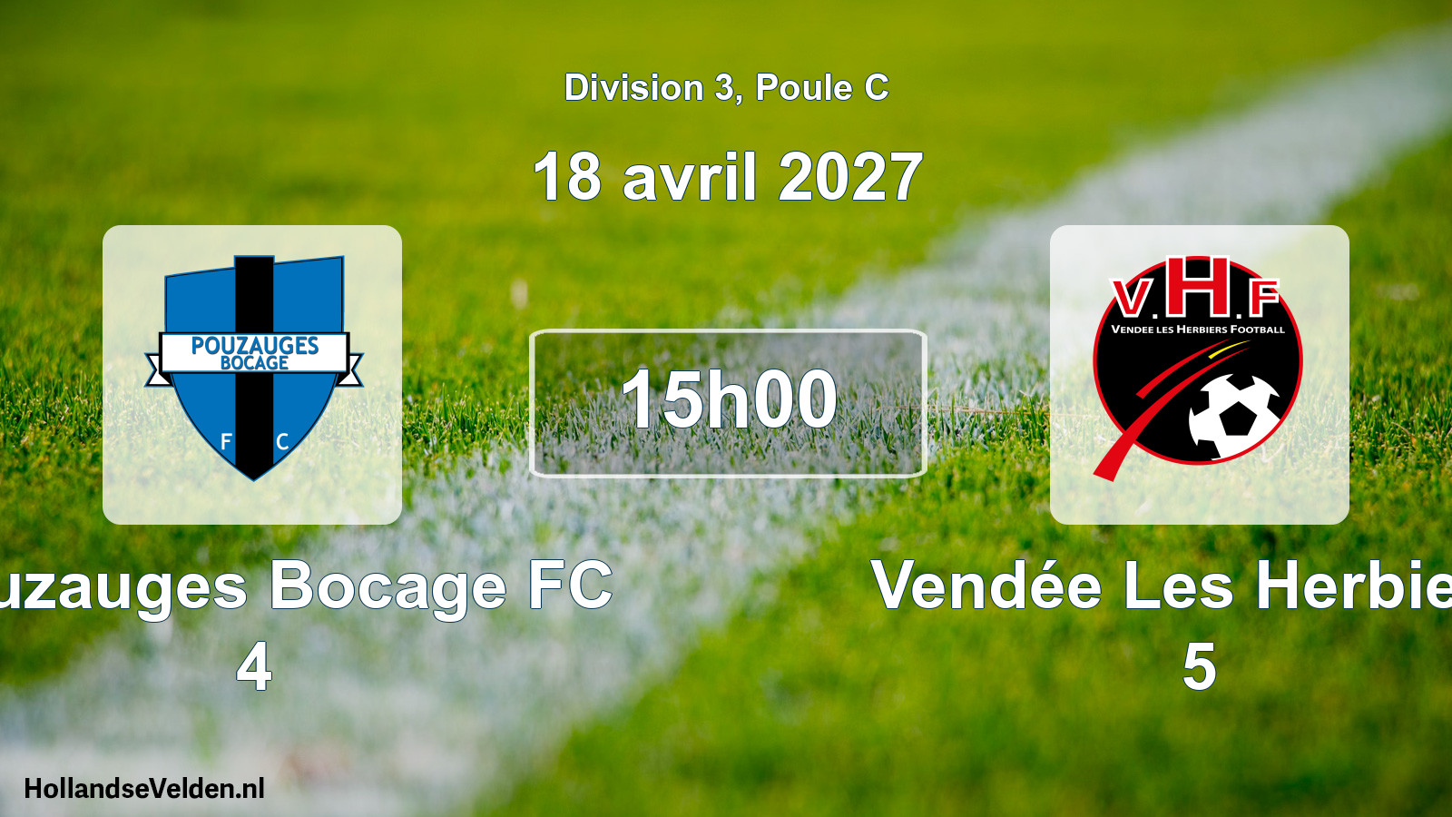 Scheduled Match: Pouzauges Bocage FC 4 - Vendée Les Herbiers 5 (18 April 2027)