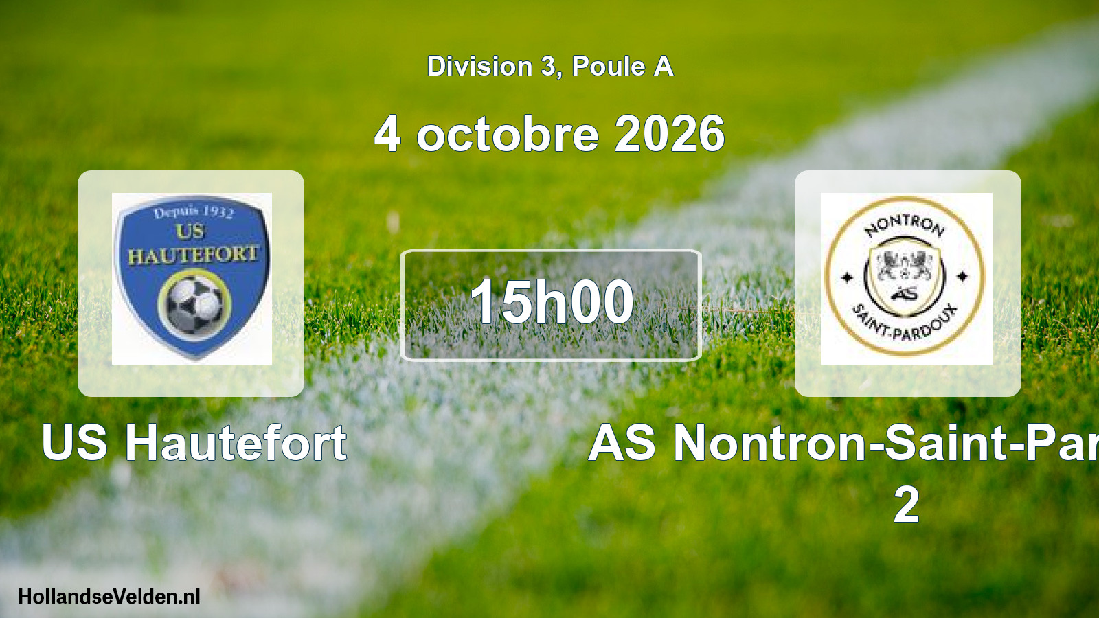 Scheduled Match: US Hautefort - AS Nontron-Saint-Pardoux 2 (4 October 2026)