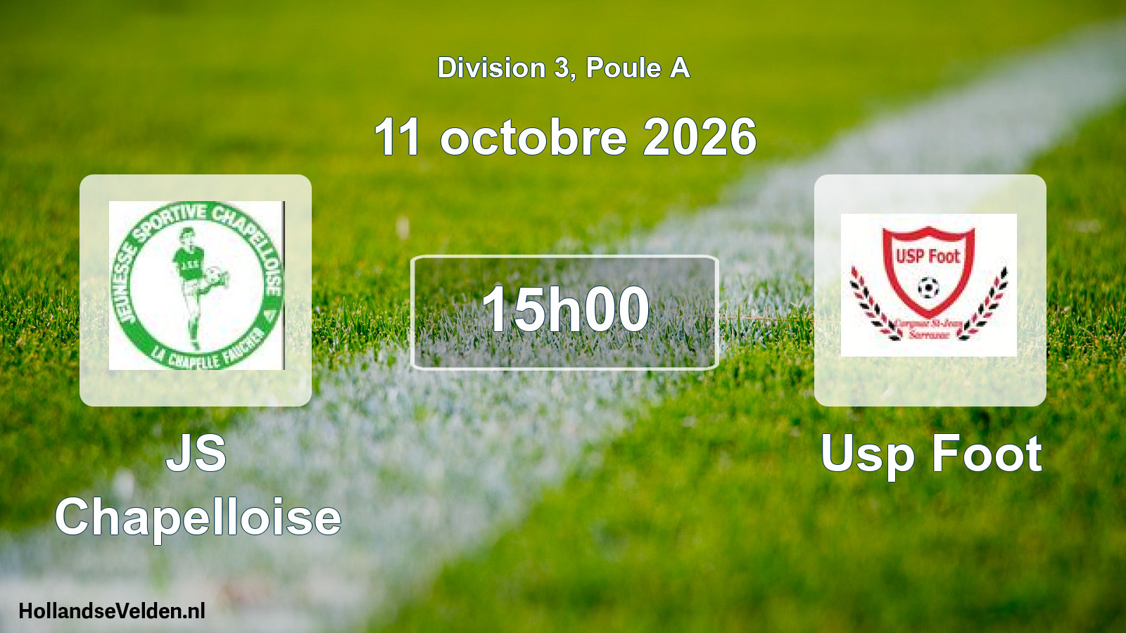 Scheduled Match: JS Chapelloise - Usp Foot (11 October 2026)