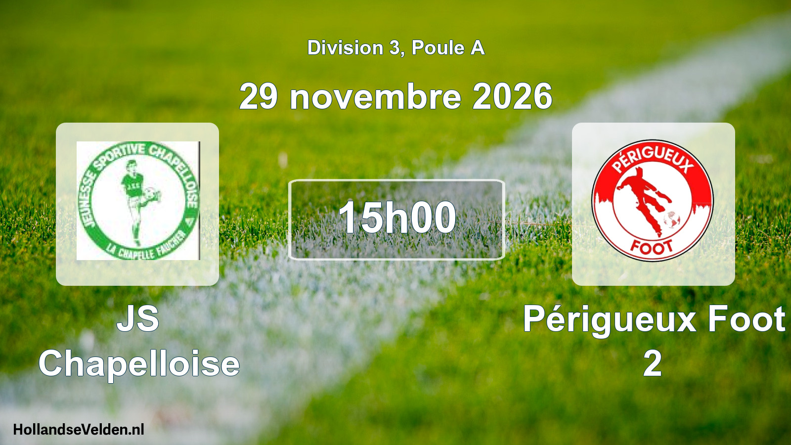 Scheduled Match: JS Chapelloise - Périgueux Foot 2 (29 November 2026)