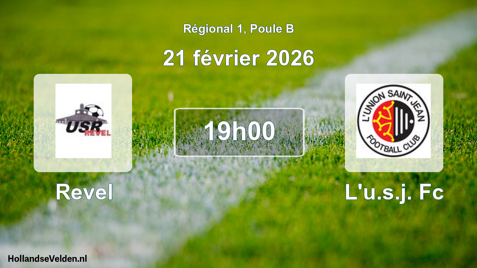 Scheduled Match: Revel - L'u.s.j. Fc (21 February 2026)