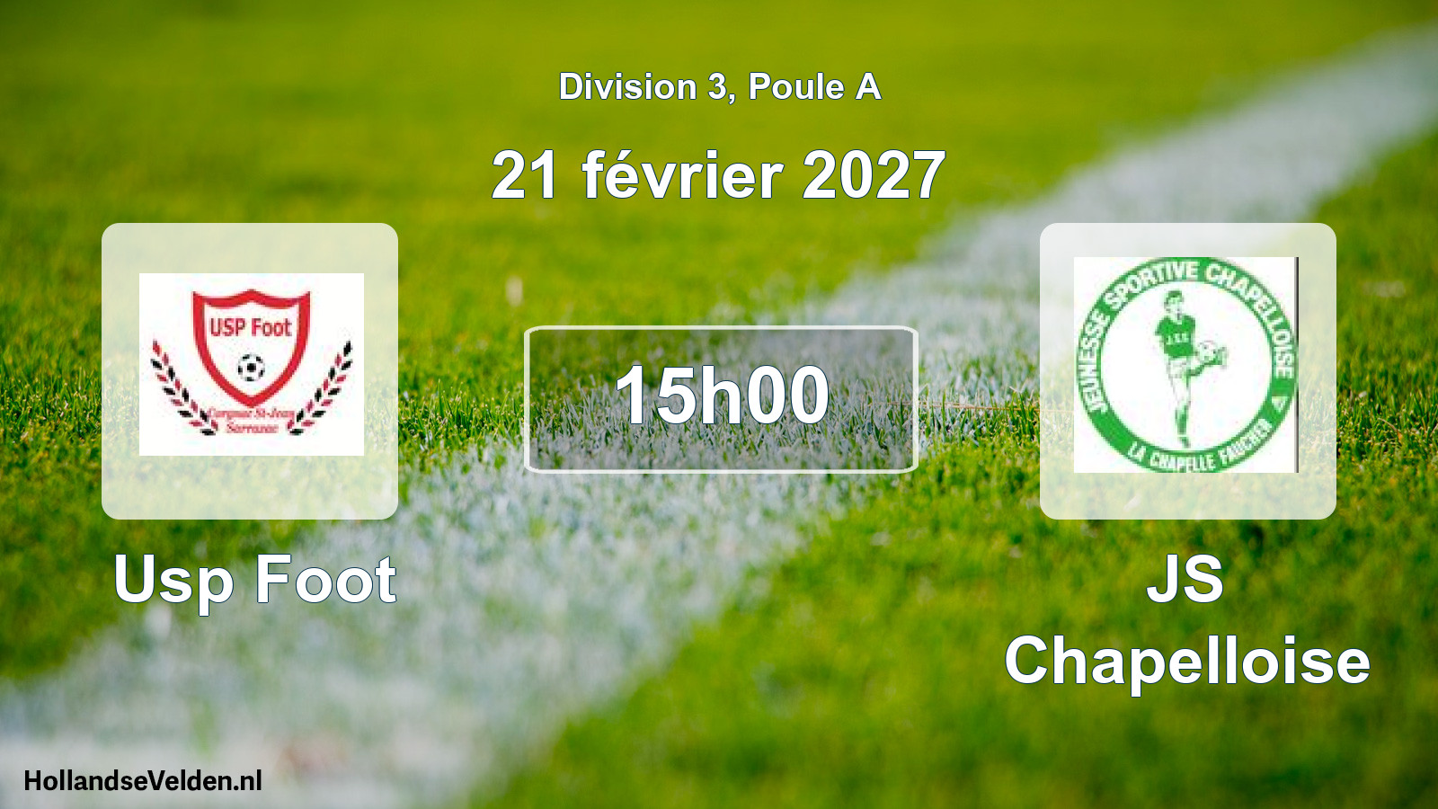 Scheduled Match: Usp Foot - JS Chapelloise (21 February 2027)