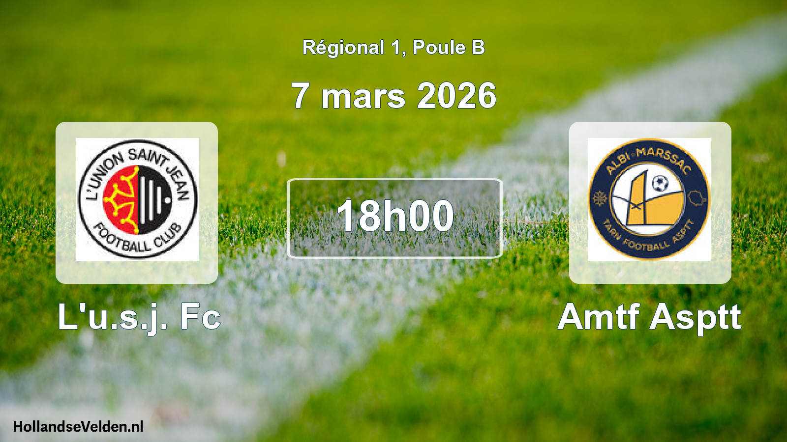 Scheduled Match: L'u.s.j. Fc - Amtf Asptt (7 March 2026)