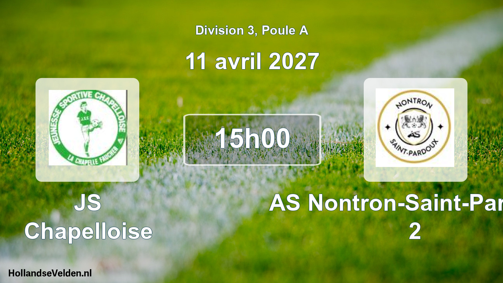 Scheduled Match: JS Chapelloise - AS Nontron-Saint-Pardoux 2 (11 April 2027)