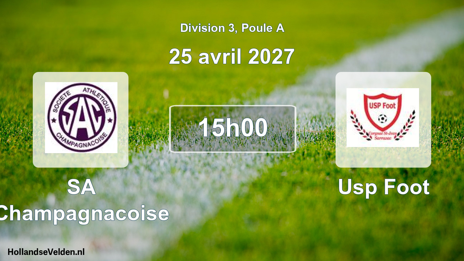 Scheduled Match: SA Champagnacoise - Usp Foot (25 April 2027)