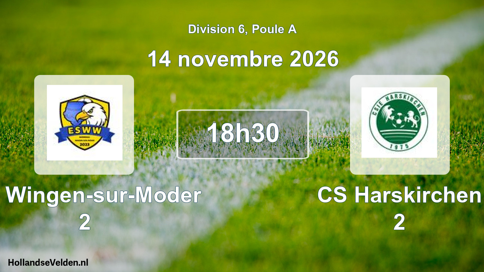 Scheduled Match: AS Wingen-sur-Moder 2 - CS Harskirchen 2 (14 November 2026)