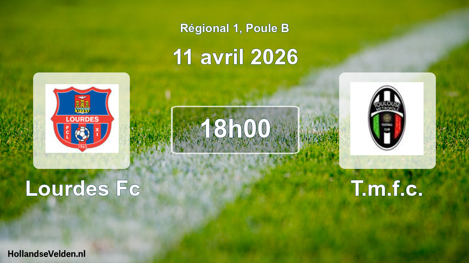 Geplande wedstrijd: Lourdes Fc - T.m.f.c. (11 avril 2026)
