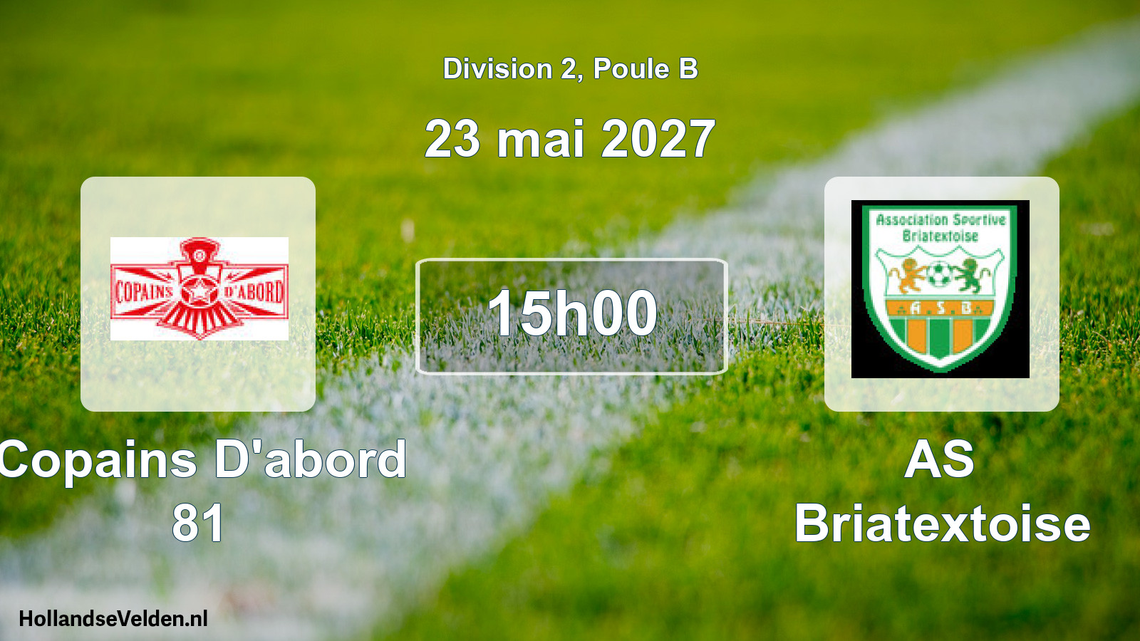 Match programmé: Copains D'abord 81 - AS Briatextoise (23 mai 2027)