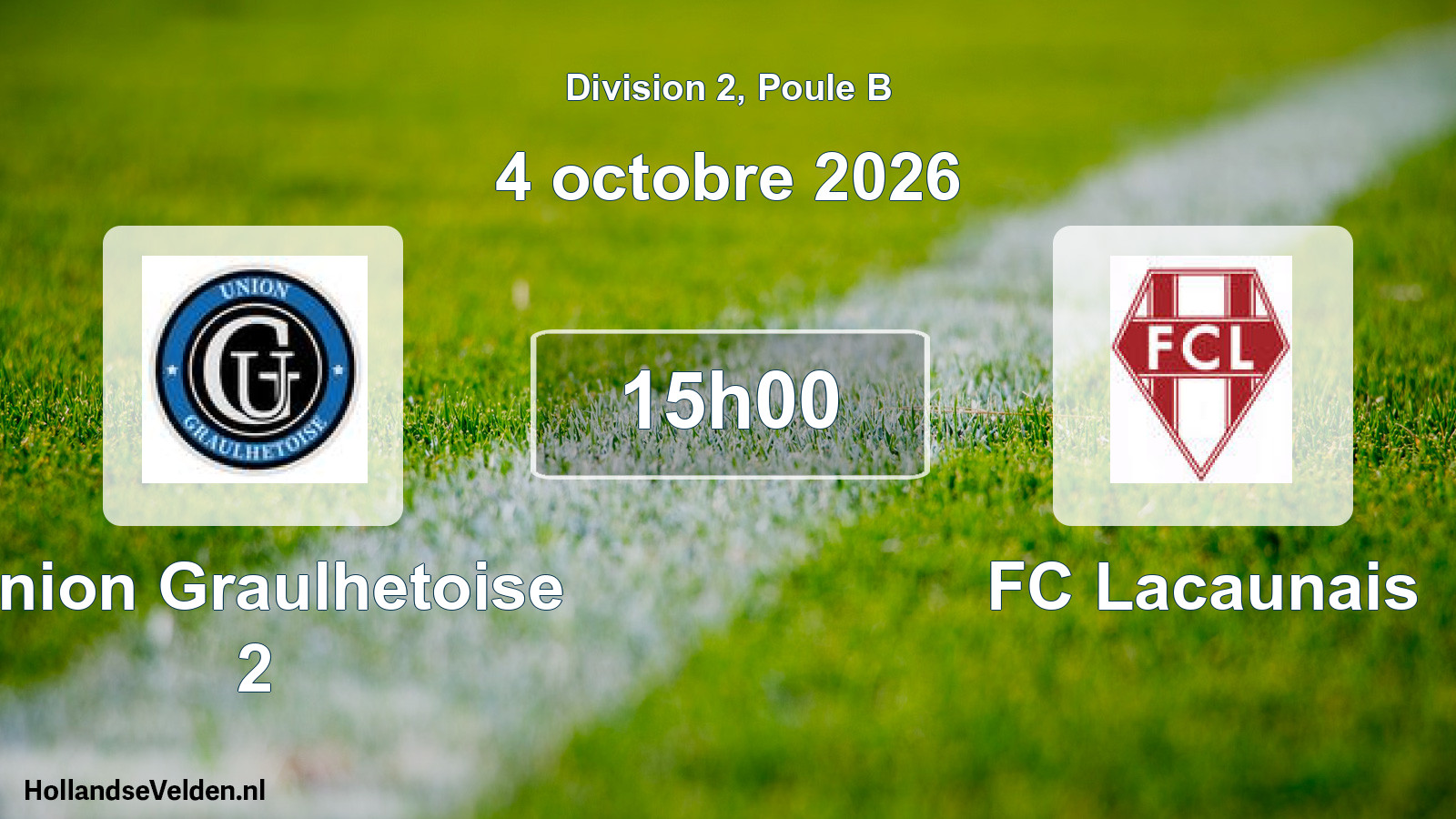 Match programmé: Union Graulhetoise 2 - FC Lacaunais (4 octobre 2026)