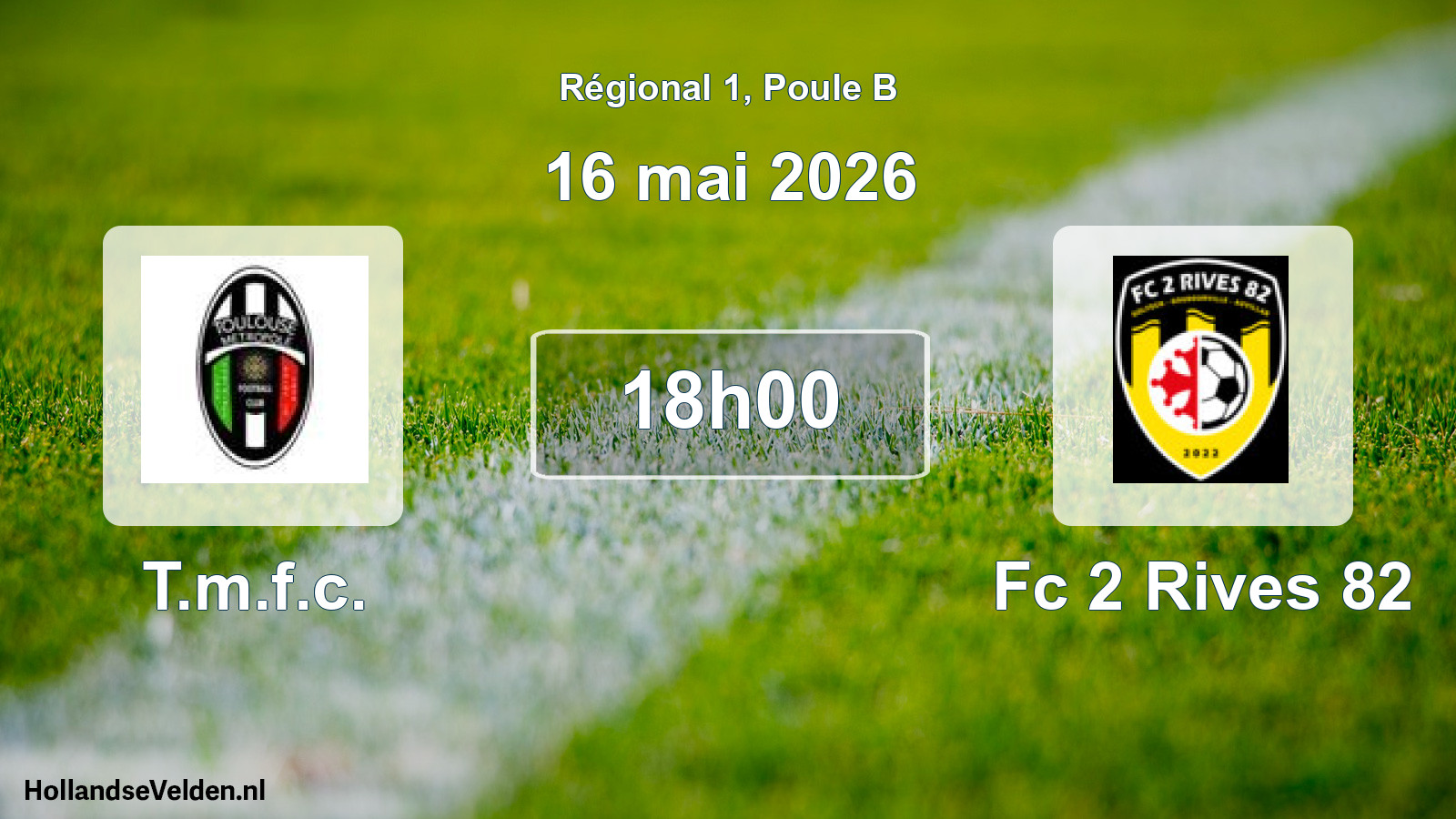 Geplande wedstrijd: T.m.f.c. - Fc 2 Rives 82 (16 mai 2026)