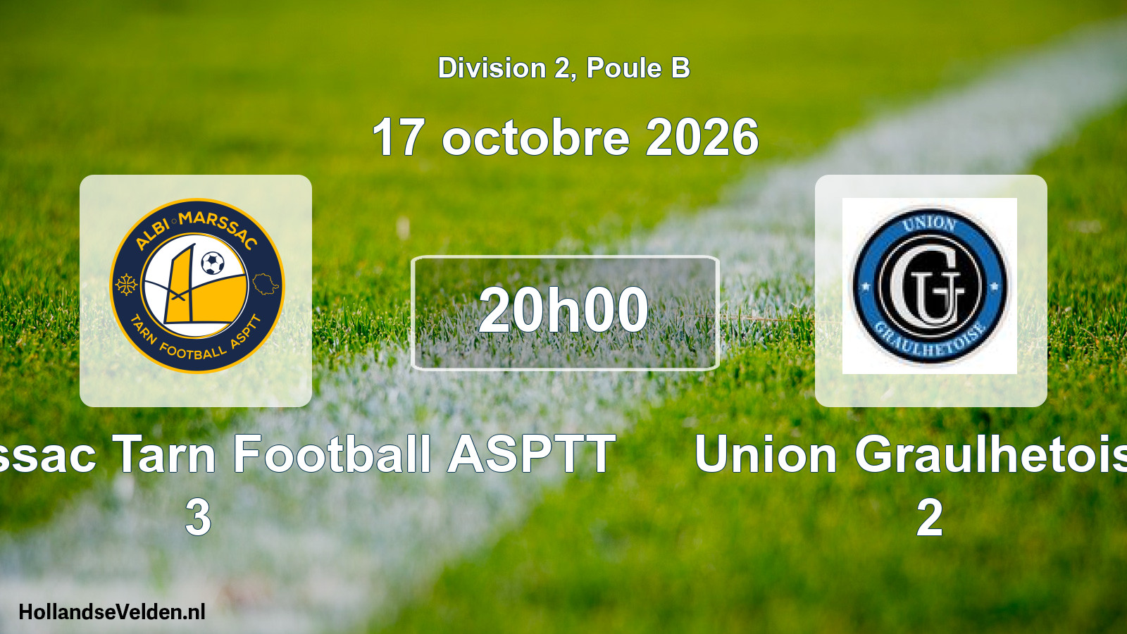 Match programmé: Albi Marssac Tarn Football ASPTT 3 - Union Graulhetoise 2 (17 octobre 2026)