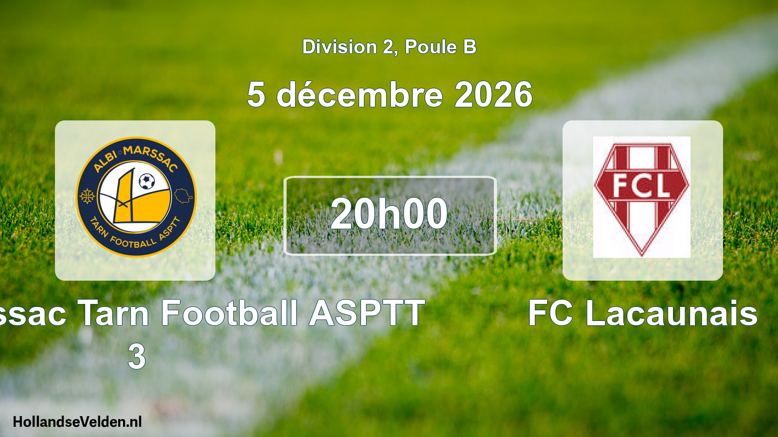 Match programmé: Albi Marssac Tarn Football ASPTT 3 - FC Lacaunais (5 décembre 2026)