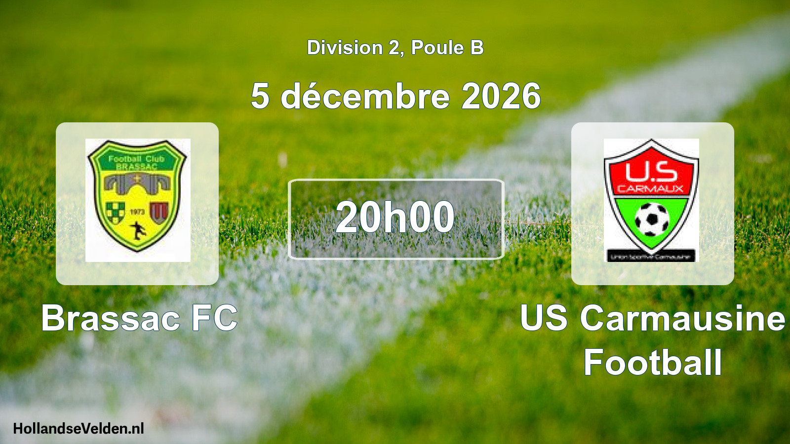 Match programmé: Brassac FC - US Carmausine Football (5 décembre 2026)