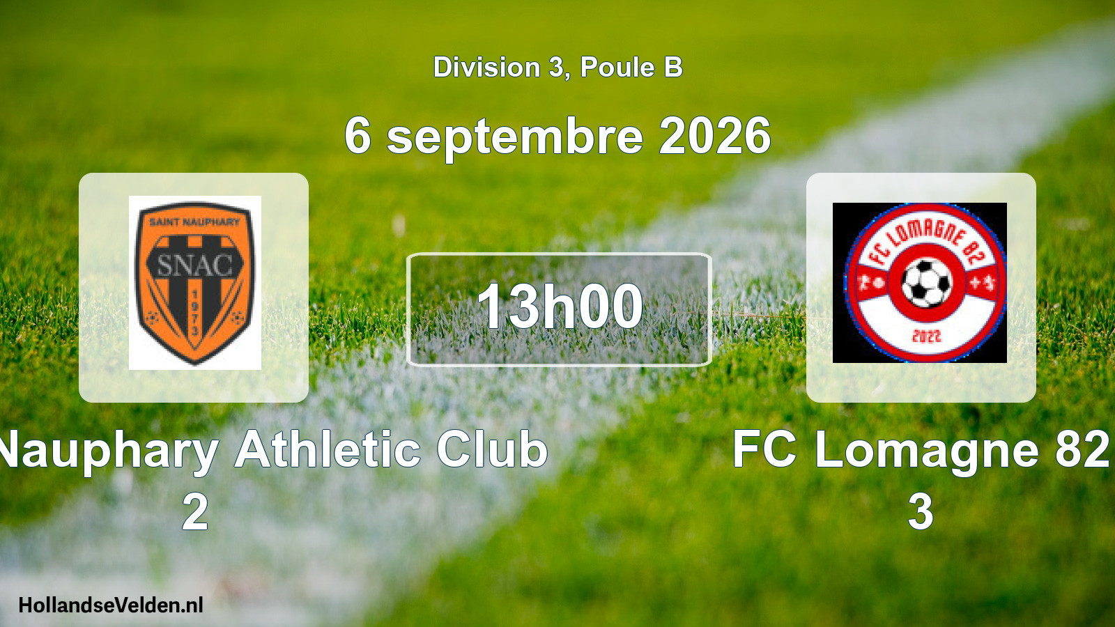 Match programmé: Saint-Nauphary Athletic Club 2 - FC Lomagne 82 3 (6 septembre 2026)