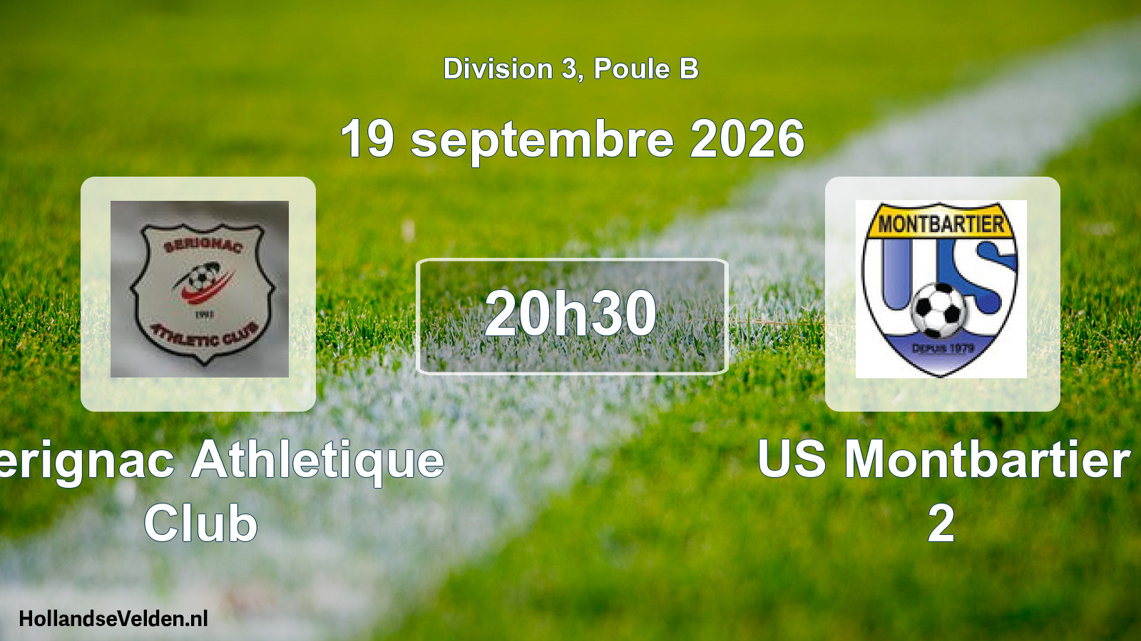 Match programmé: Serignac Athletique Club - US Montbartier 2 (19 septembre 2026)