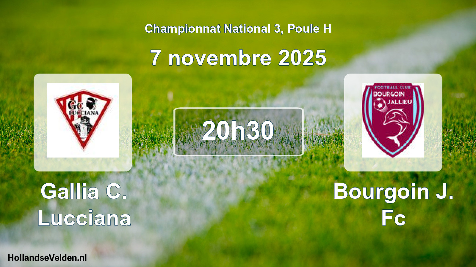 Scheduled Match: Gallia C. Lucciana - Bourgoin J. Fc (7 November 2025)