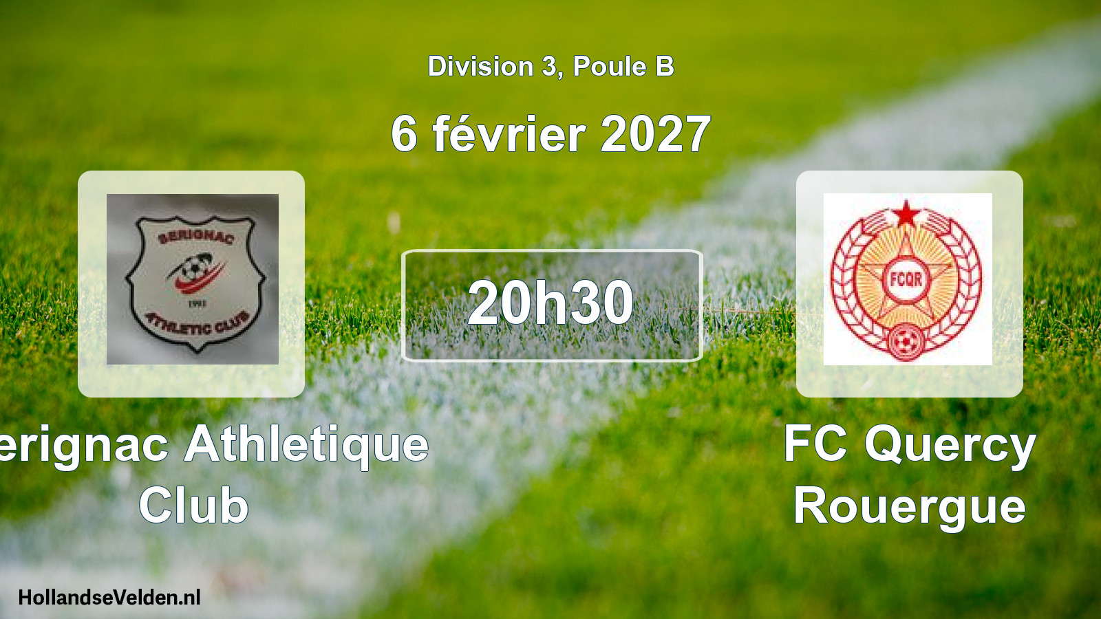 Match programmé: Serignac Athletique Club - FC Quercy Rouergue (6 février 2027)