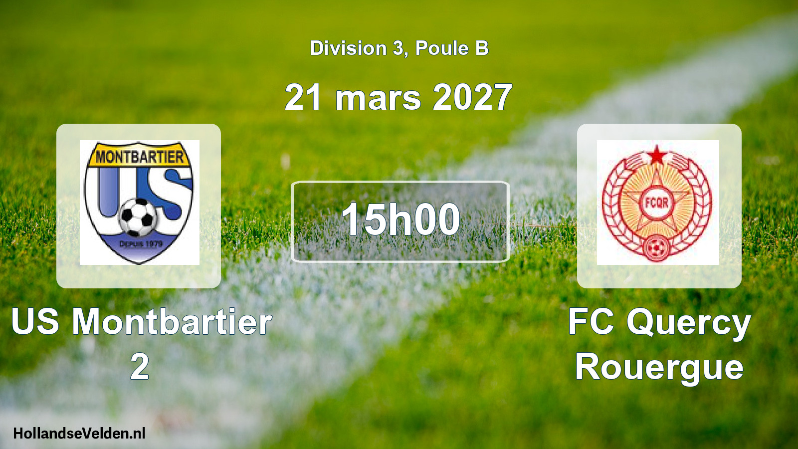 Match programmé: US Montbartier 2 - FC Quercy Rouergue (21 mars 2027)