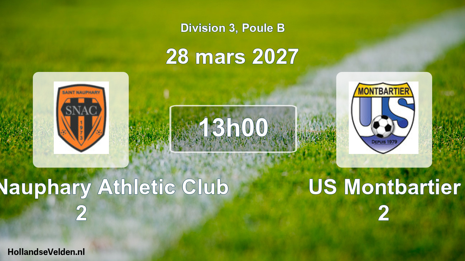 Match programmé: Saint-Nauphary Athletic Club 2 - US Montbartier 2 (28 mars 2027)