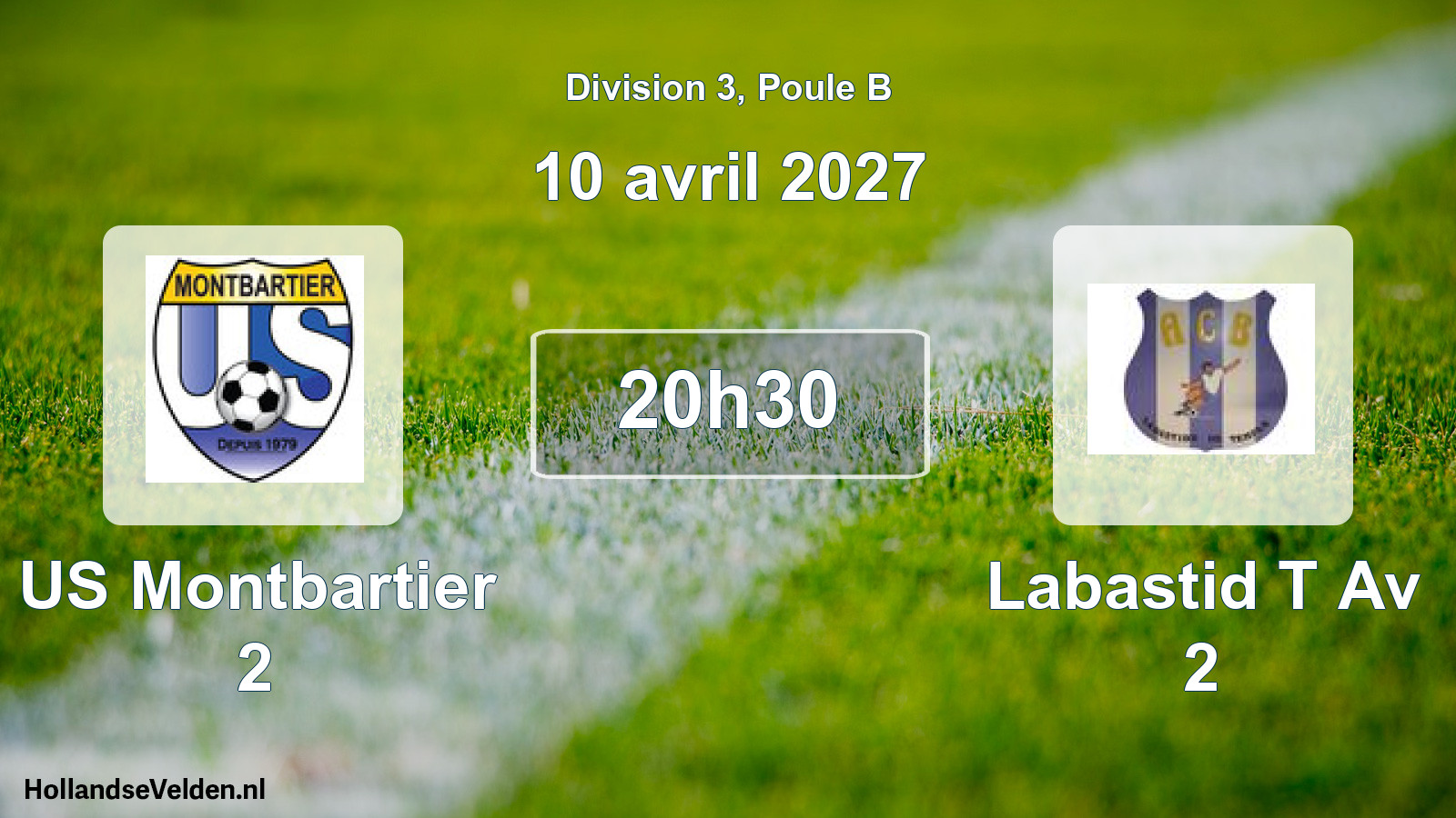 Match programmé: US Montbartier 2 - Labastid T Av 2 (10 avril 2027)